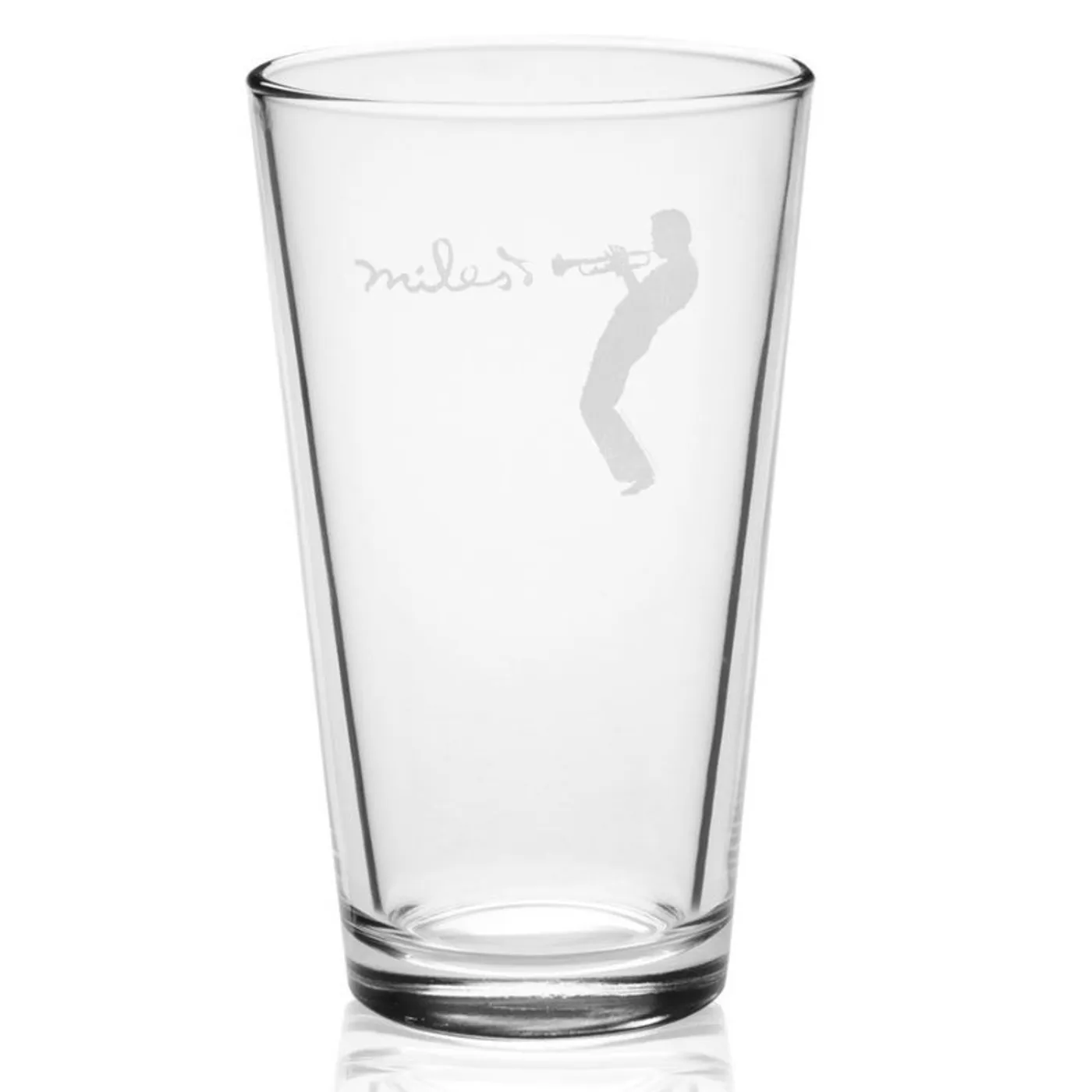 Miles Davis Silhouette Laser-Etched Pint Glass