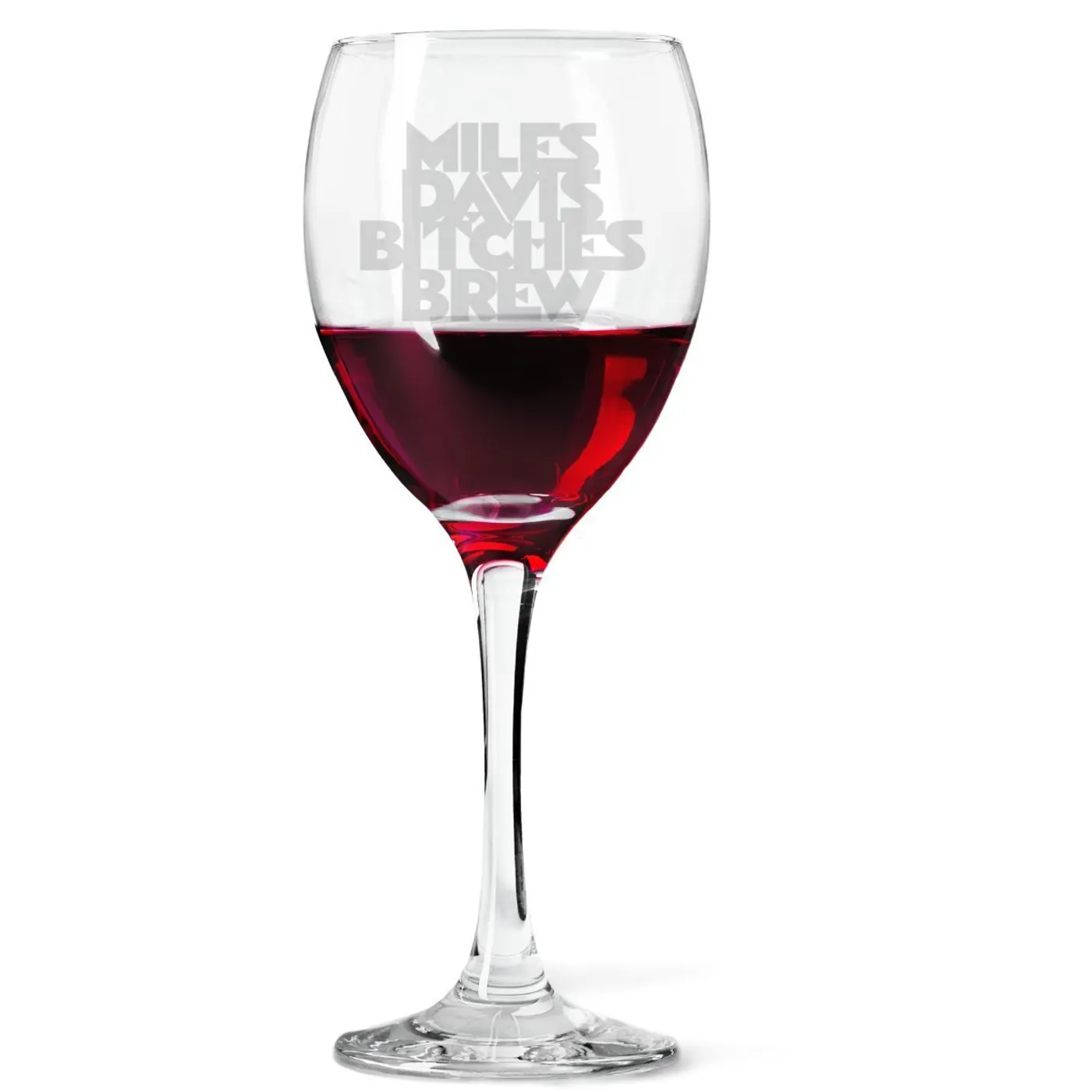 Miles Davis Bitches Brew Laser Etched Wine Glass