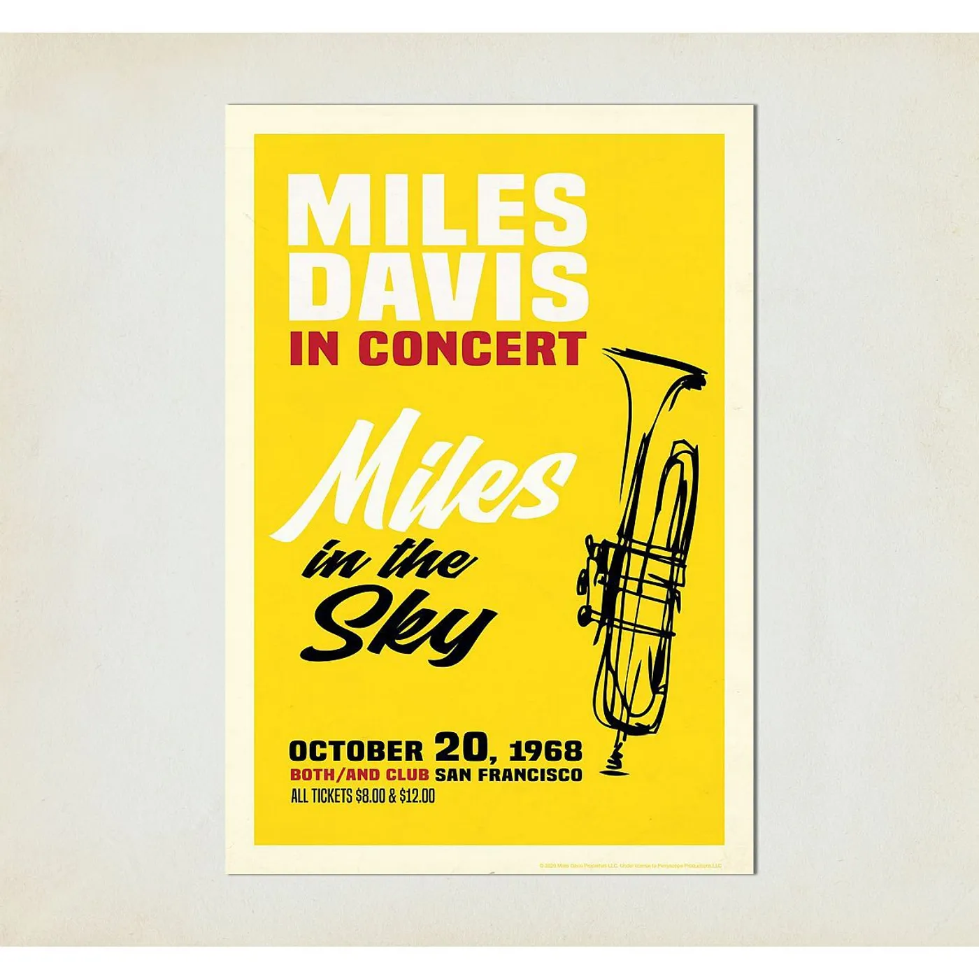 Miles Davis San Francisco, 1968 Concert Print