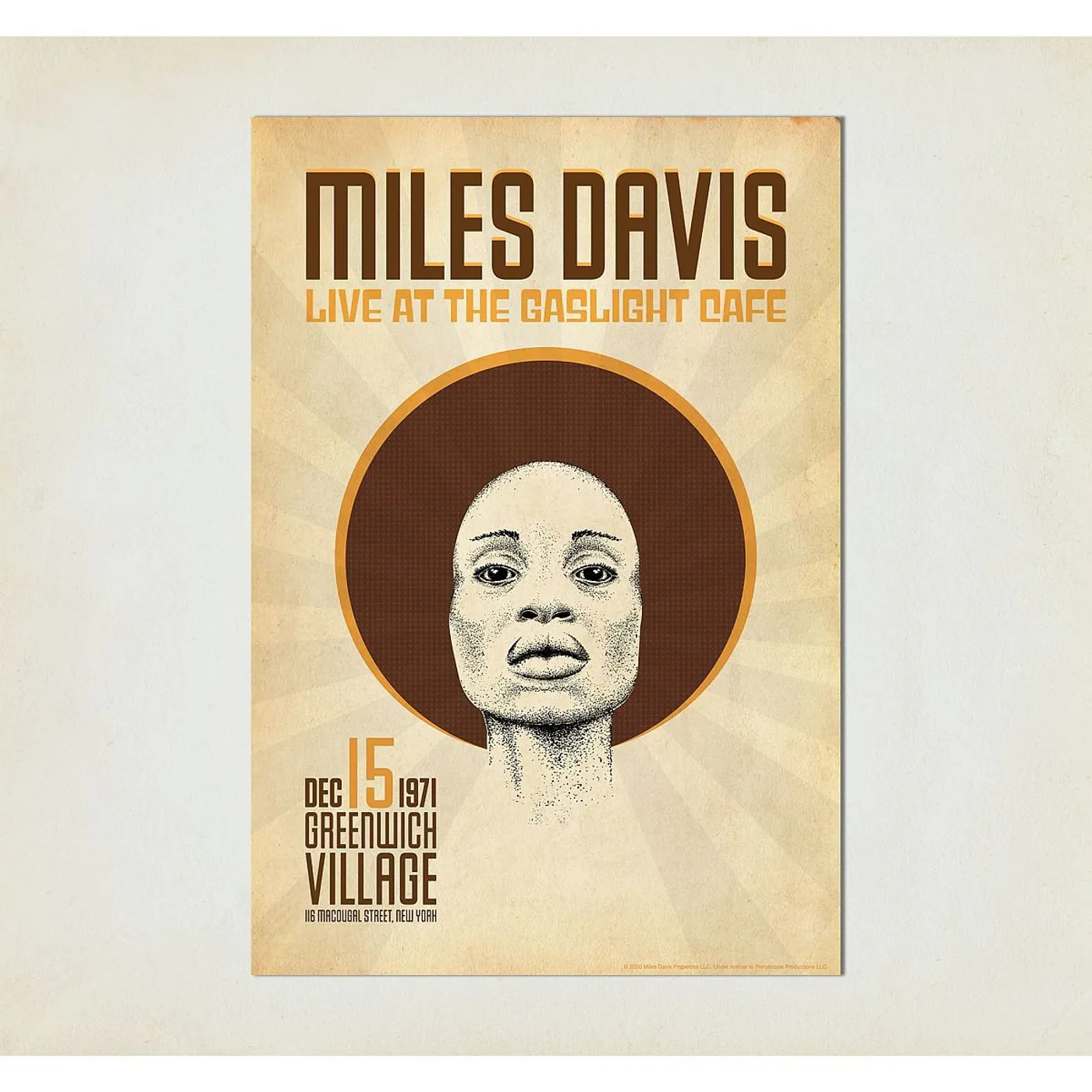 Miles Davis Gaslight Cafe© New York, 1971 Concert Print