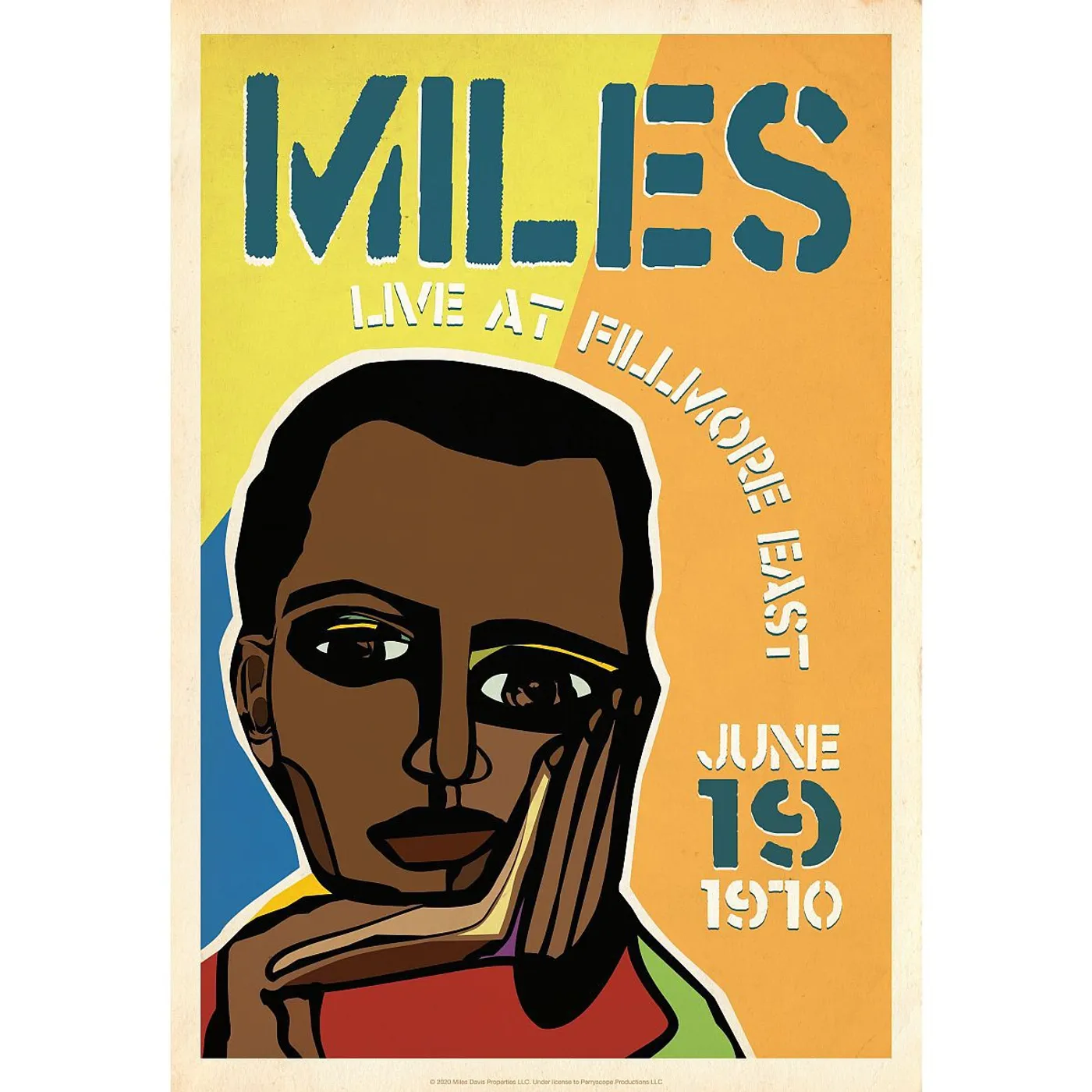 Miles Davis Miles Live at the Fillmore East, Cubism Concert Print