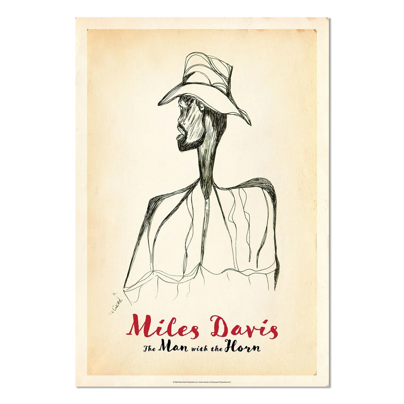 Miles Davis Man with the Horn Drawing