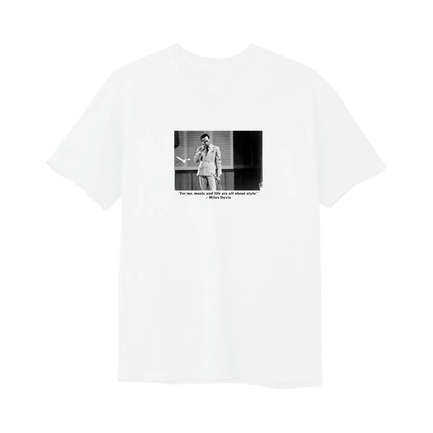 Miles Davis All About Style Tee - White