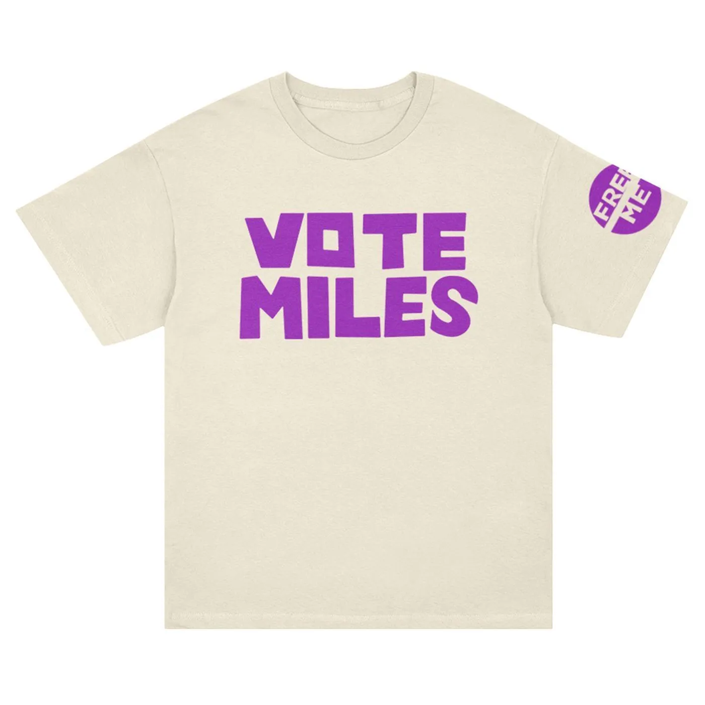 Miles Davis Vote Miles T-shirt - Natural