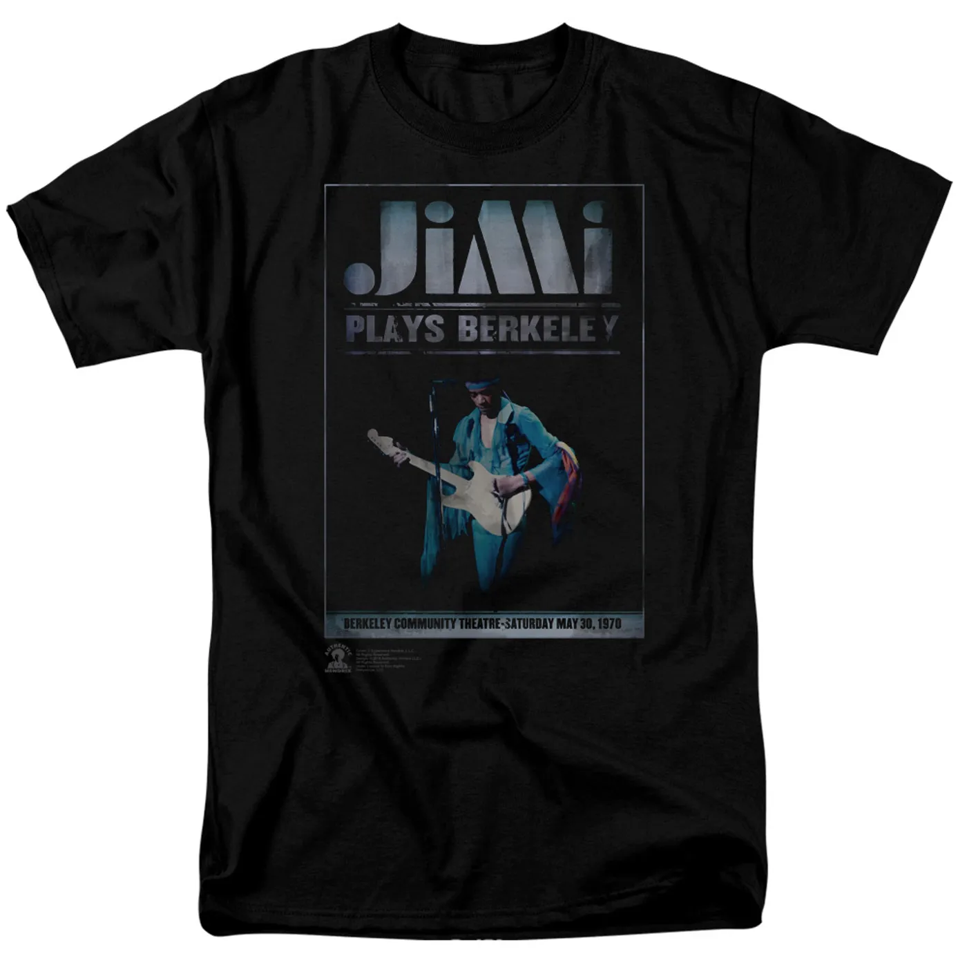 Jimi Hendrix Jimi Plays Poster T-Shirt