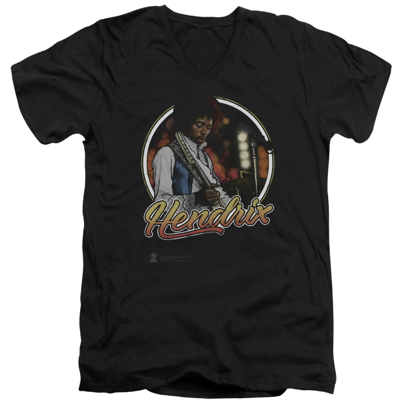 Jimi Hendrix Hollywood Bowl Black V-Neck T-Shirt