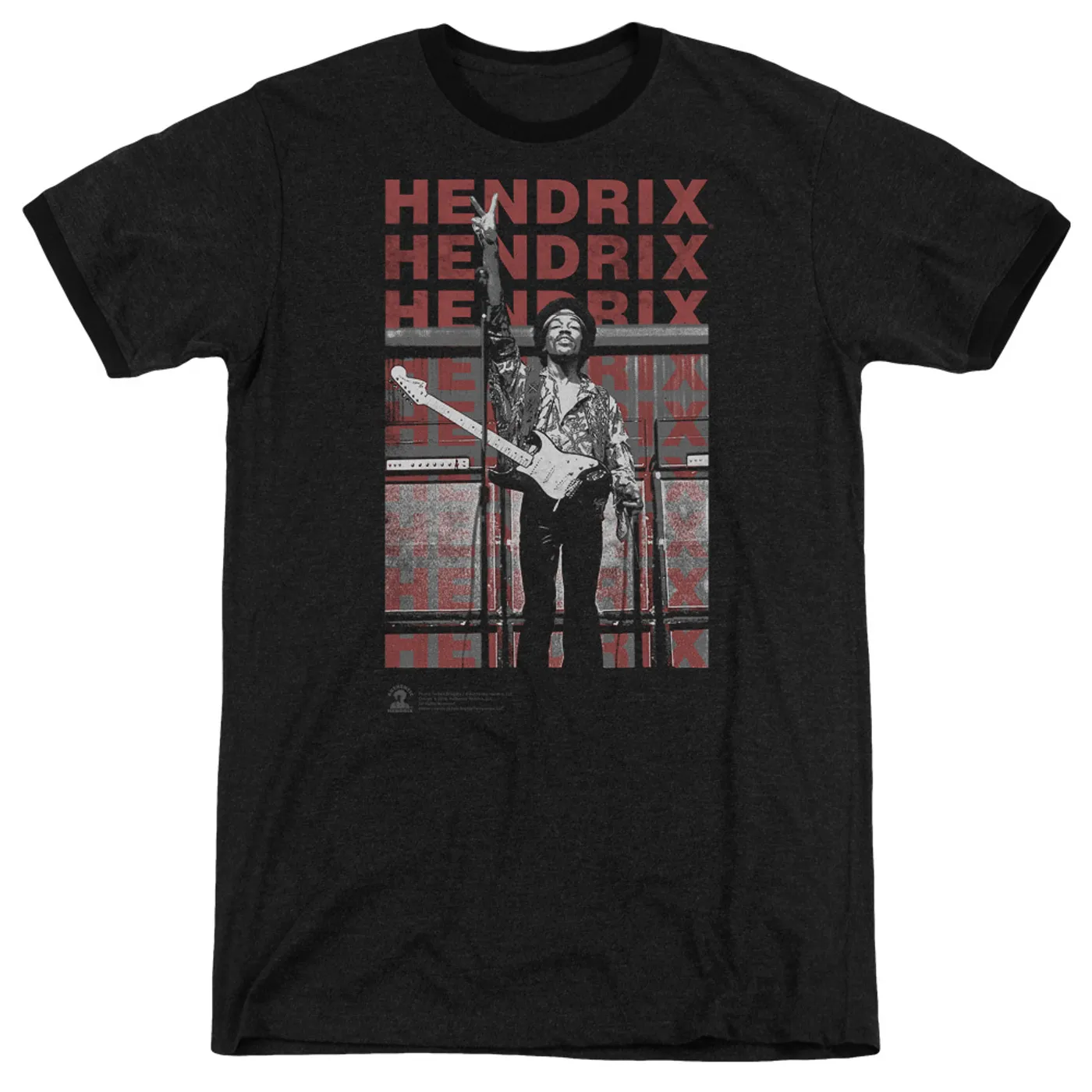 Jimi Hendrix Give It All Black Ringer T-Shirt