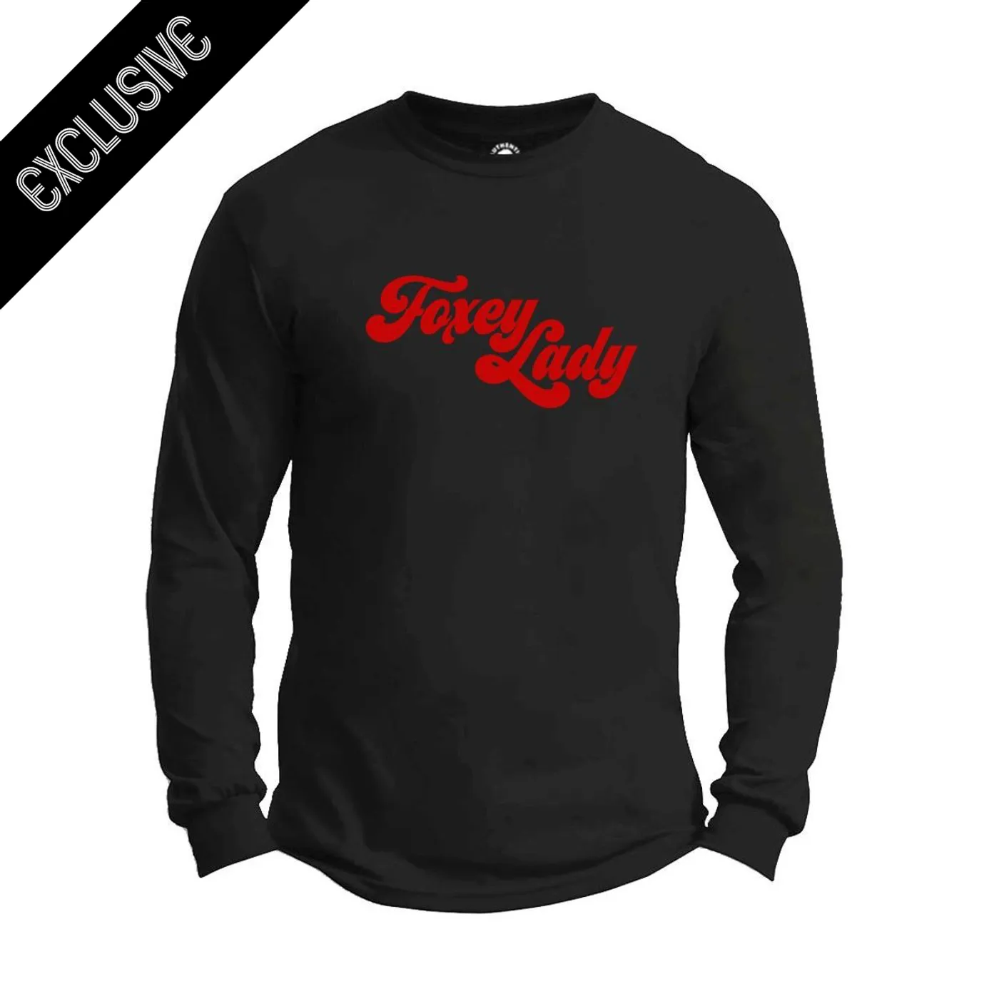 Jimi Hendrix Hendrix Foxey Lady Flocked Logo Long Sleeve T-Shirt