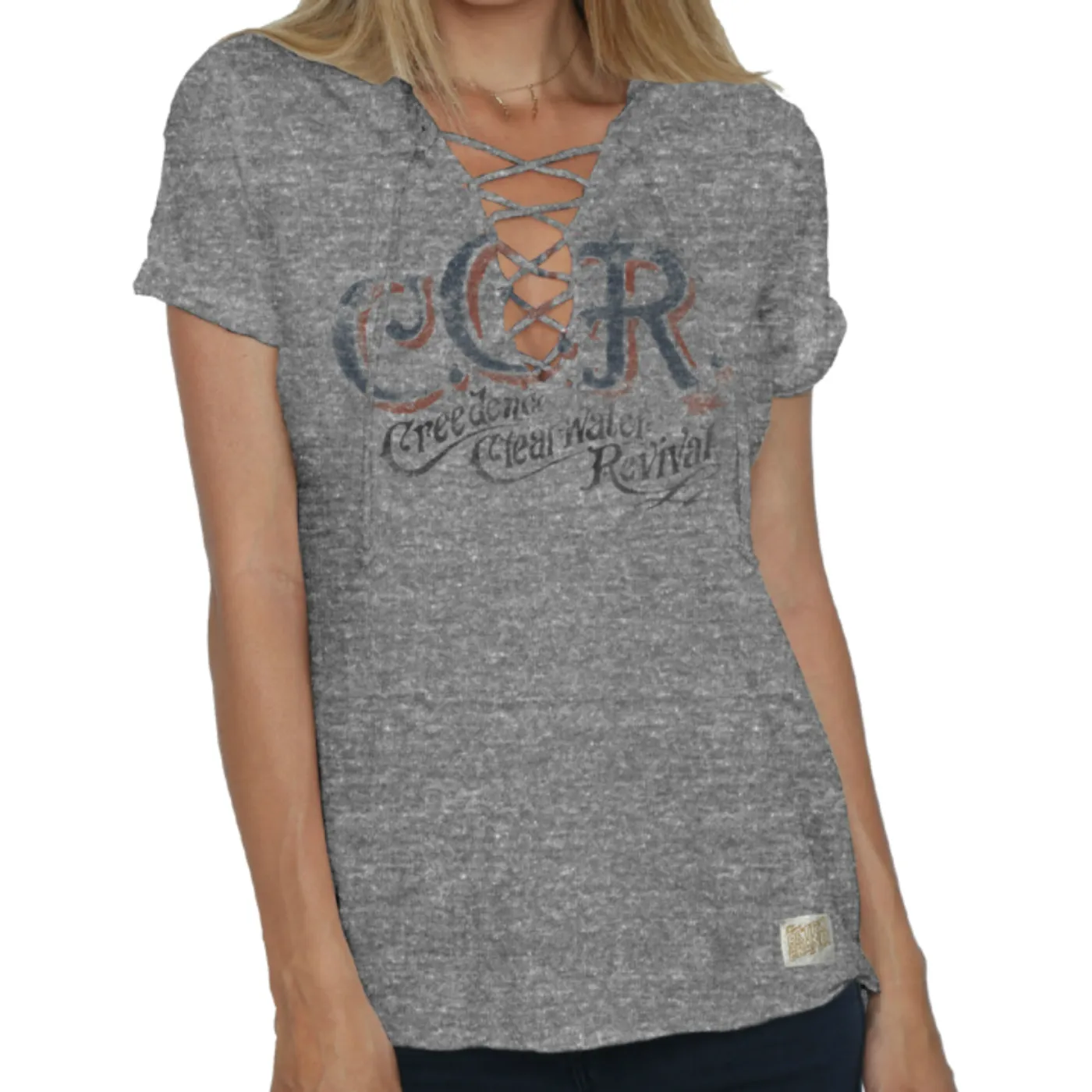 Creedence Clearwater Revival Ladies Brush Lace Up T-Shirt