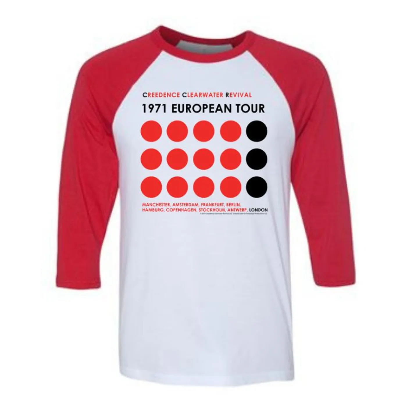 Creedence Clearwater Revival 71 European Tour Raglan