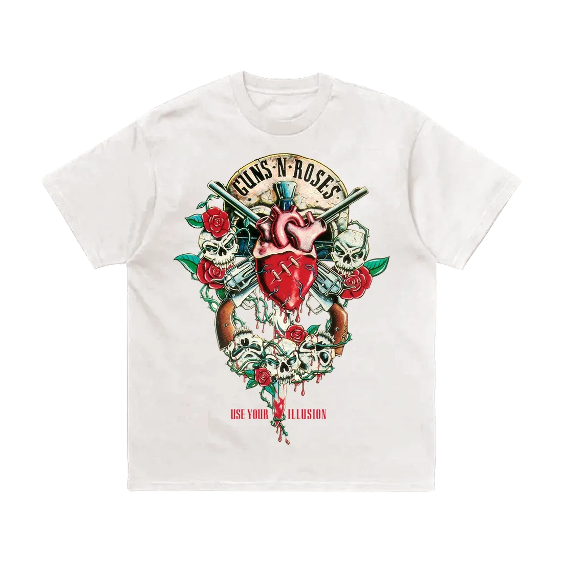 T-Shirt - Guns N Roses (White) (Bolur)