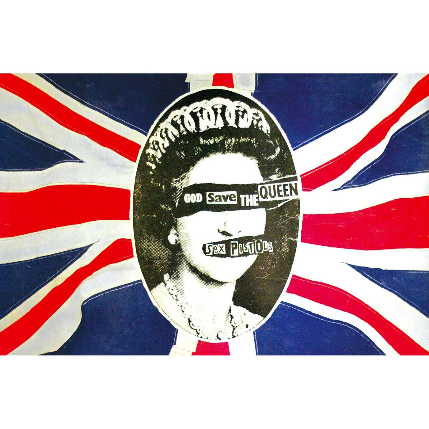  Sex Pistols - Textile Poster - Sex Pistols God Save the Queen (Fáni)