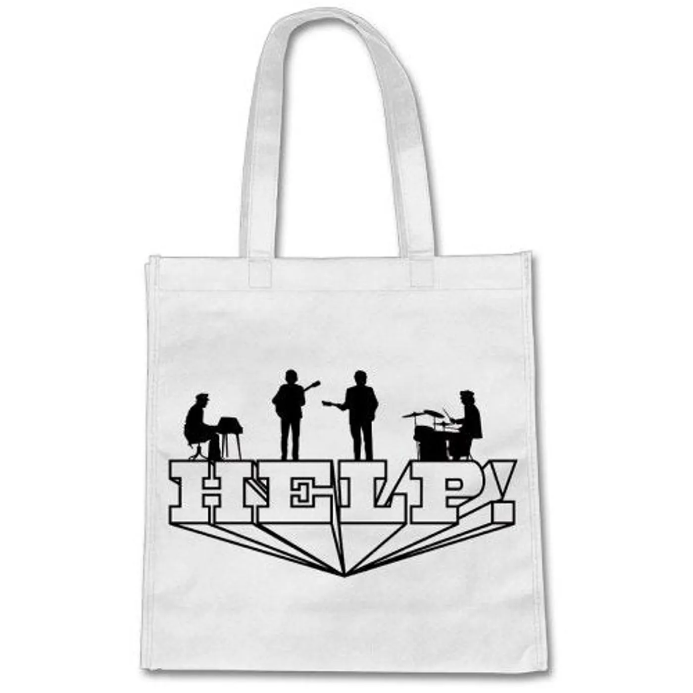 The Beatles- Eco Bag - Beatles Help Black Eco Bag