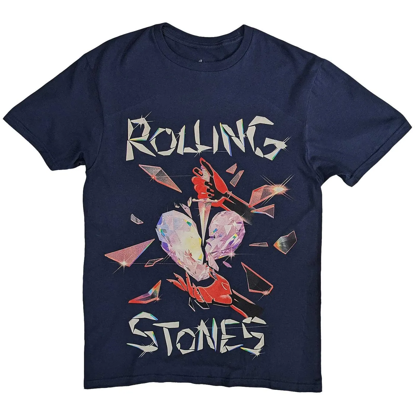 The Rolling Stones- T-Shirt - Rolling Stones Hackney Diamonds Navy Blue (Bolur)