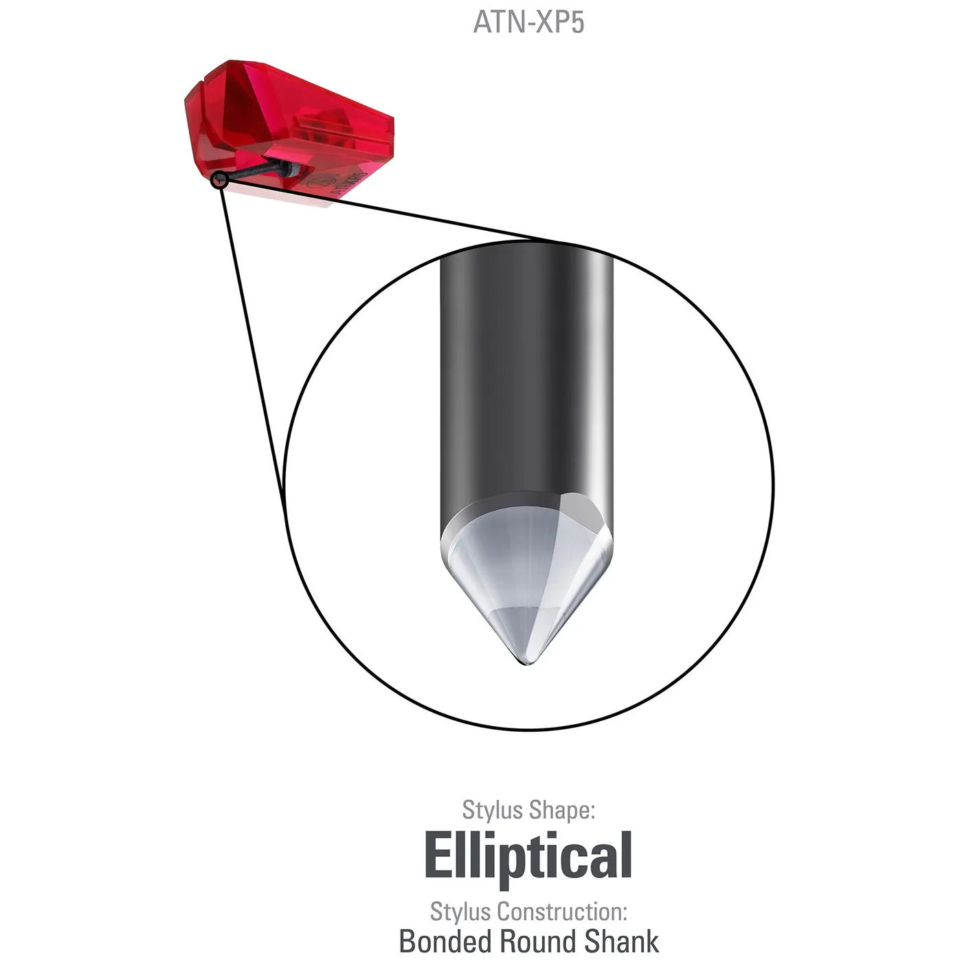 - Audio Technica XP5 nál fyrir XP5 pickup