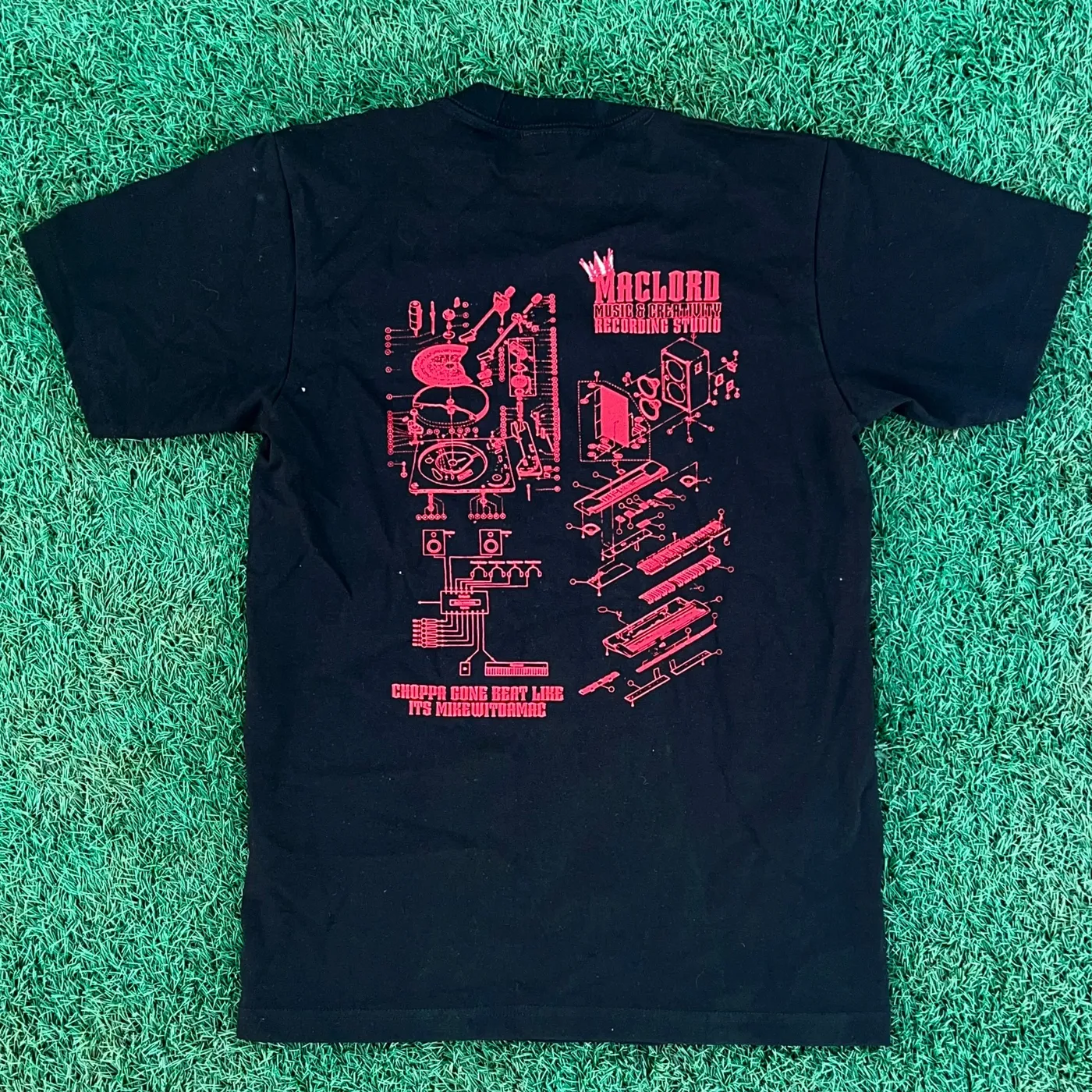 Mikewitdamac (RED ON BLACK) MUSIC & CREATIVITY TEE