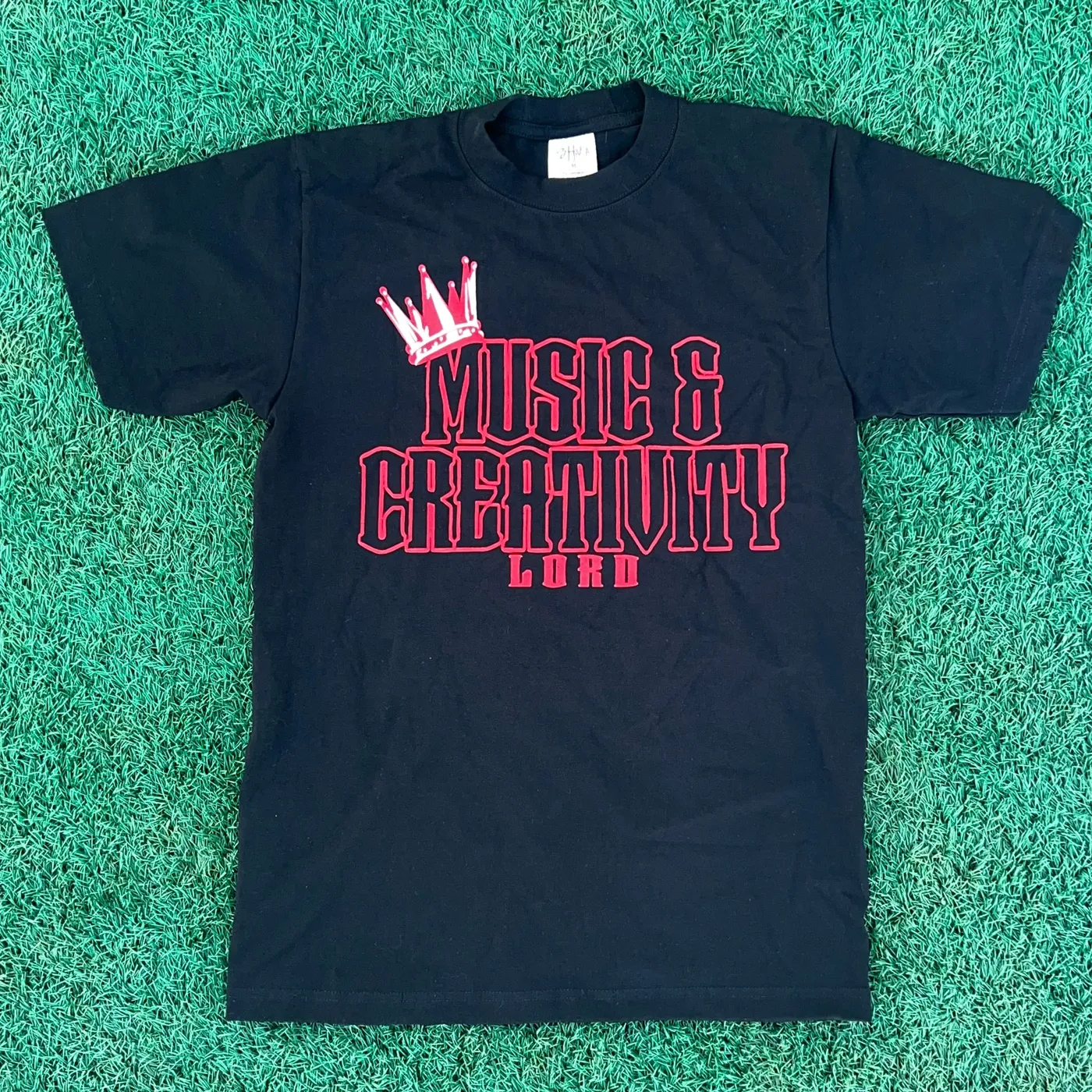 Mikewitdamac (RED ON BLACK) MUSIC & CREATIVITY TEE