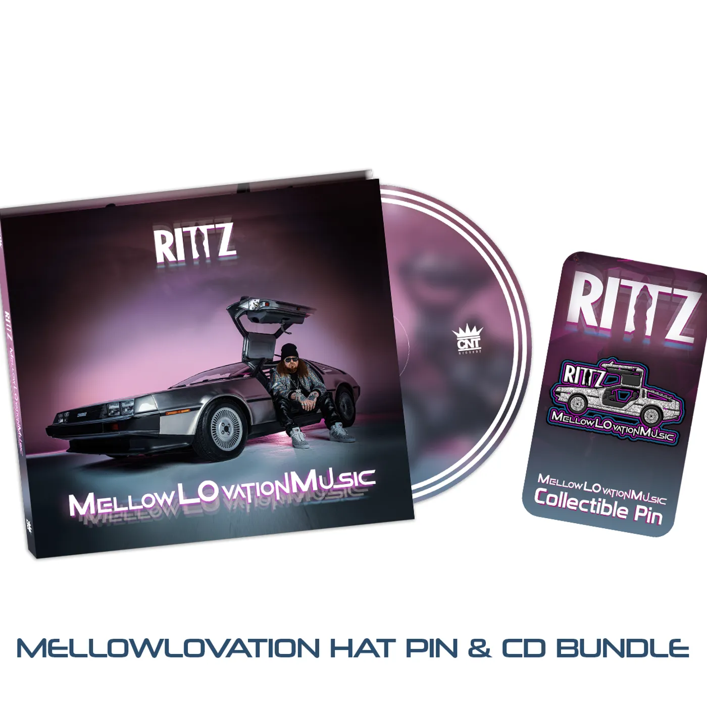Rittz "MellowLOvation Music" CD an Hat Pin bundle