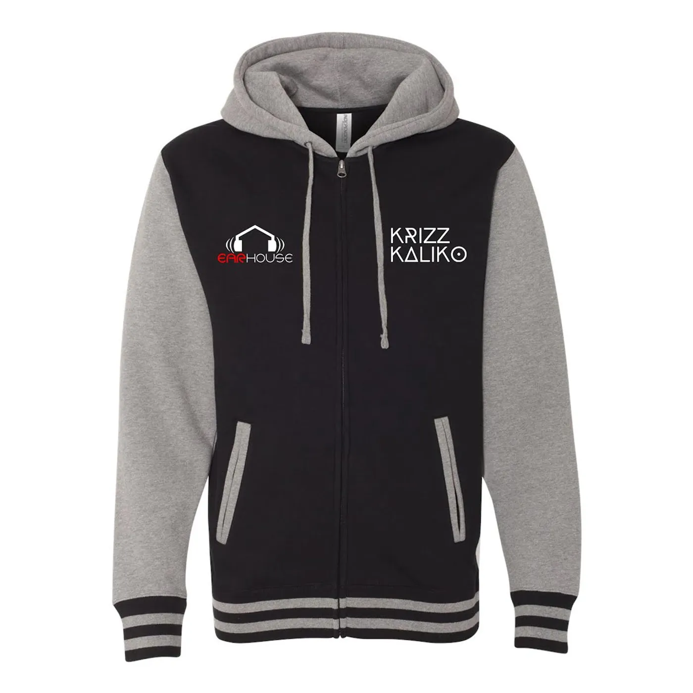 Krizz Kaliko Spider K Letterman Embroidered Zip Up Hoodie