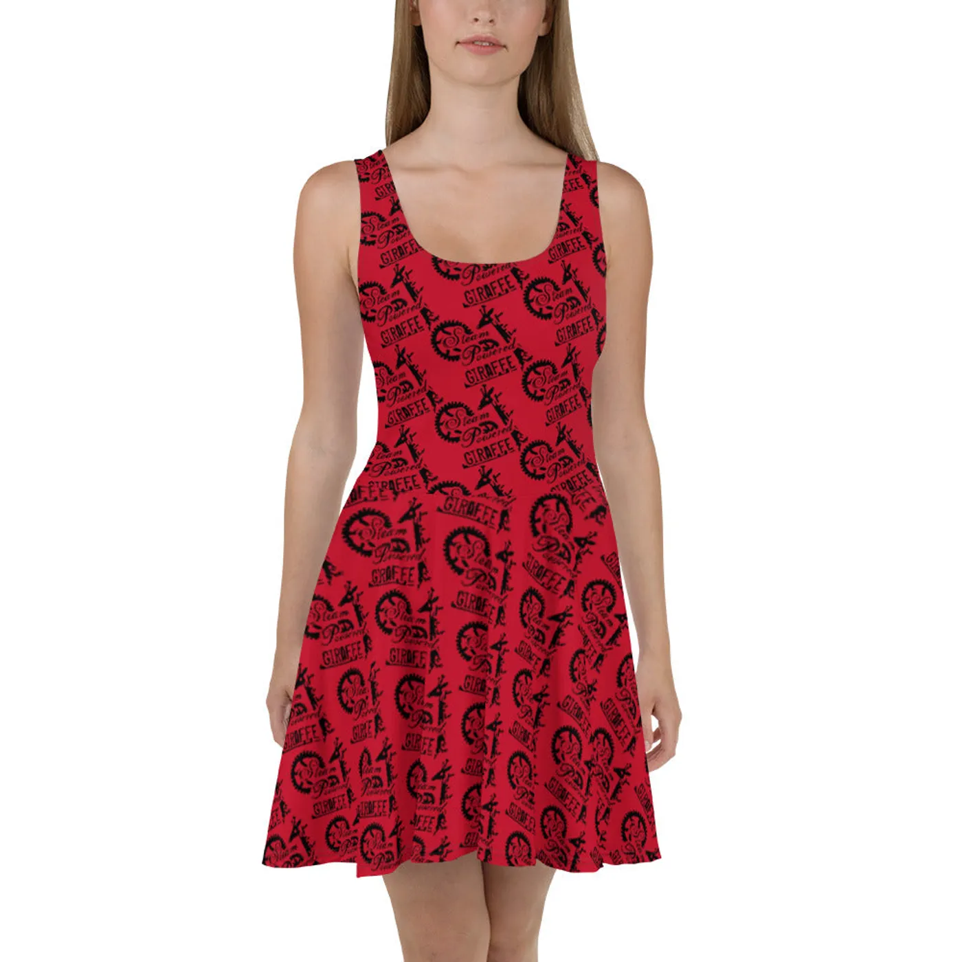 Steam Powered Giraffe Red SPG Logo Skater Dress