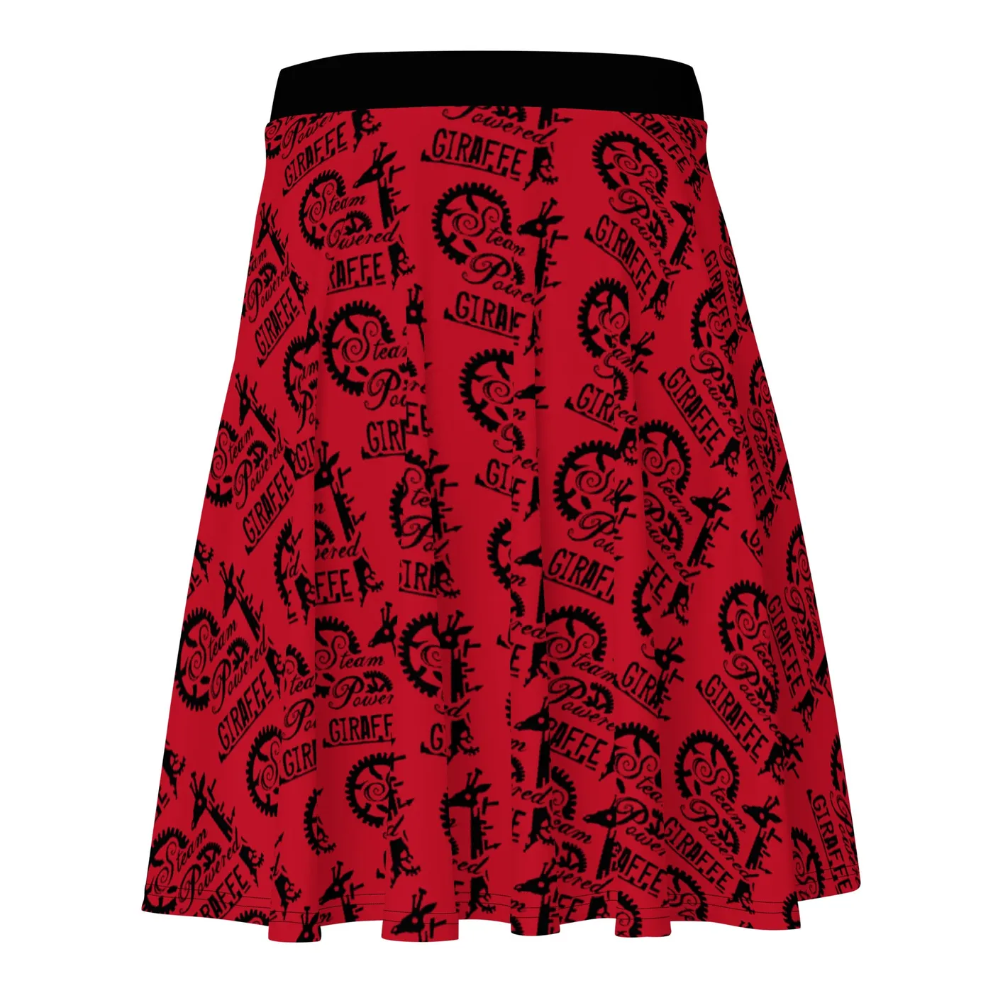 Steam Powered Giraffe Red SPG Logo Skater Skirt