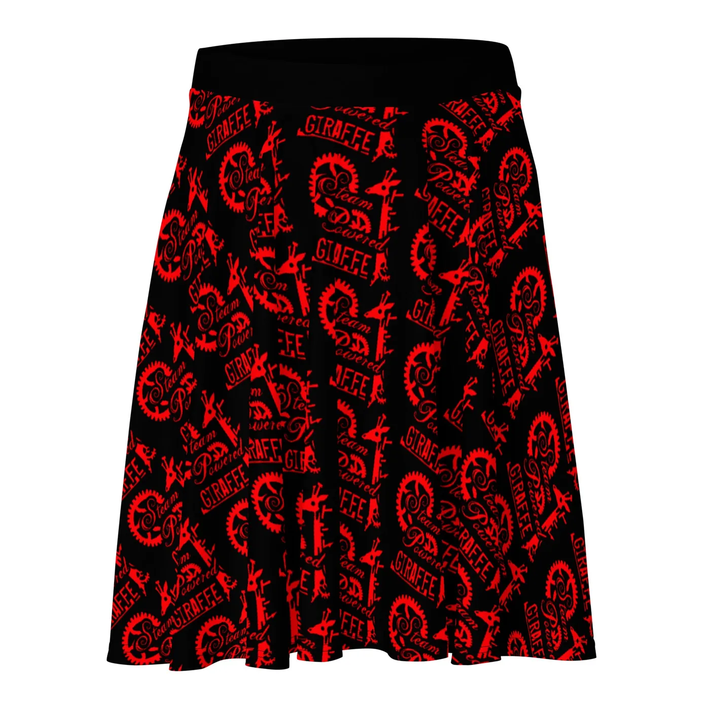 Steam Powered Giraffe Black with Red SPG Logo Skater Skirt