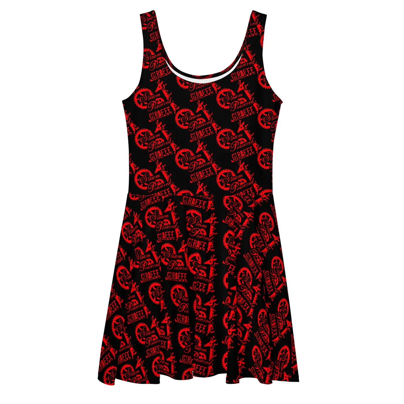 Steam Powered Giraffe Black with Red SPG Logo Skater Dress