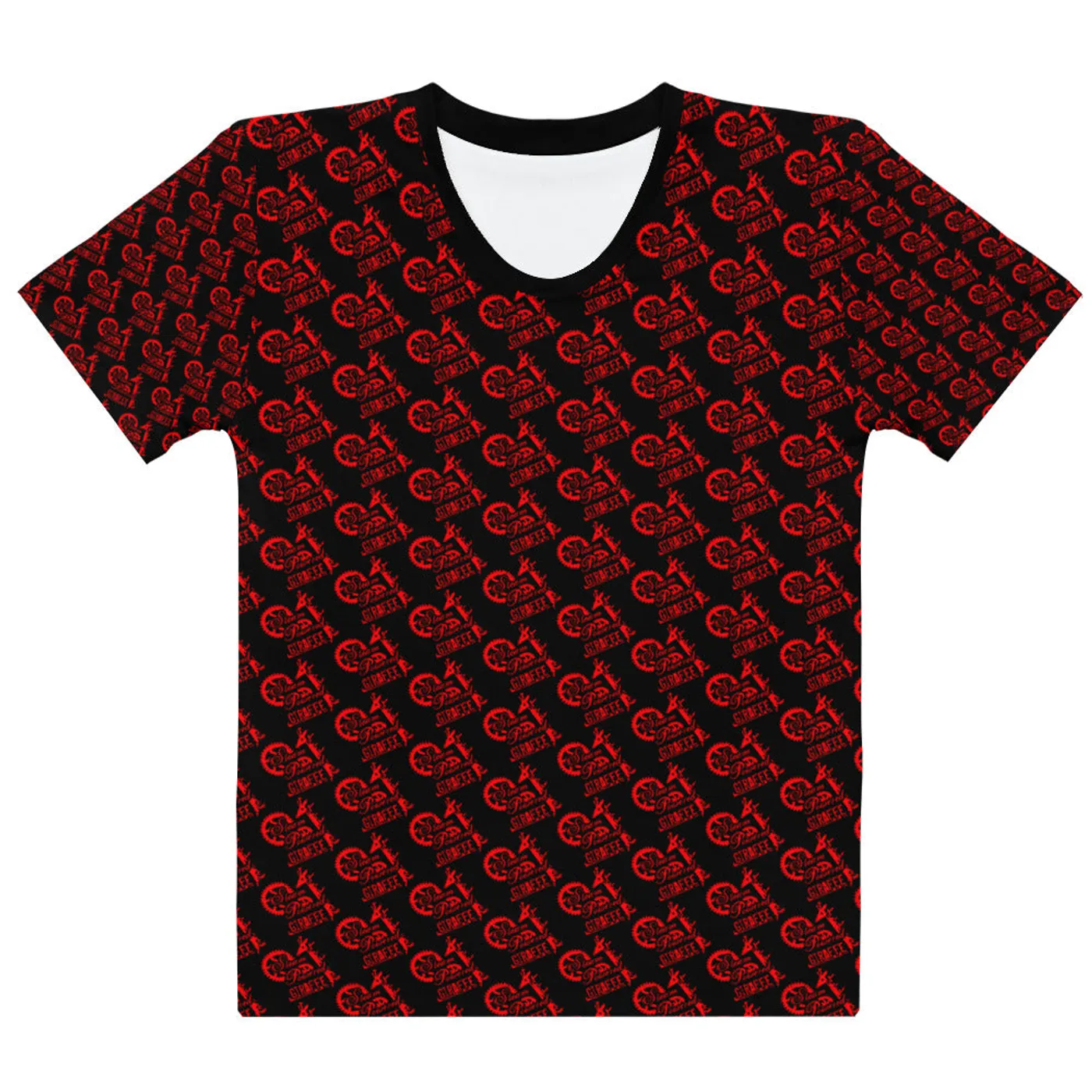 Steam Powered Giraffe Black with Red SPG Logo Feminine-Cut Shirt