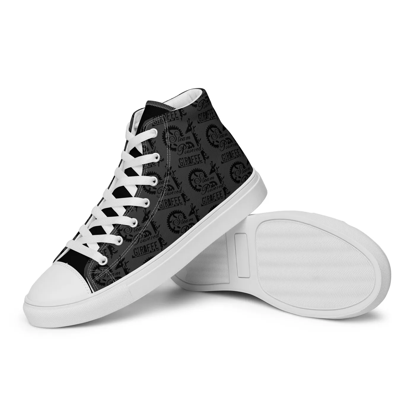 Steam Powered Giraffe Women’s Dark Grey SPG Logo High Top Shoes