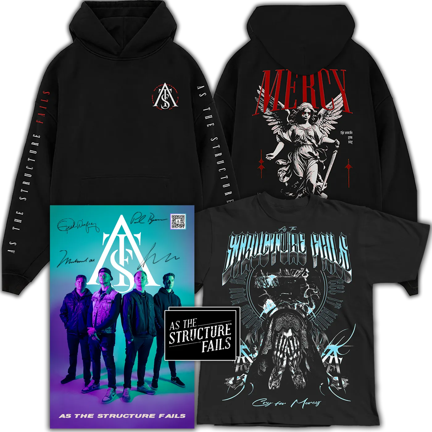 As The Structure Fails Cry for Mercy VIP Bundle + Signed Poster + Two Patches (GOING FAST)