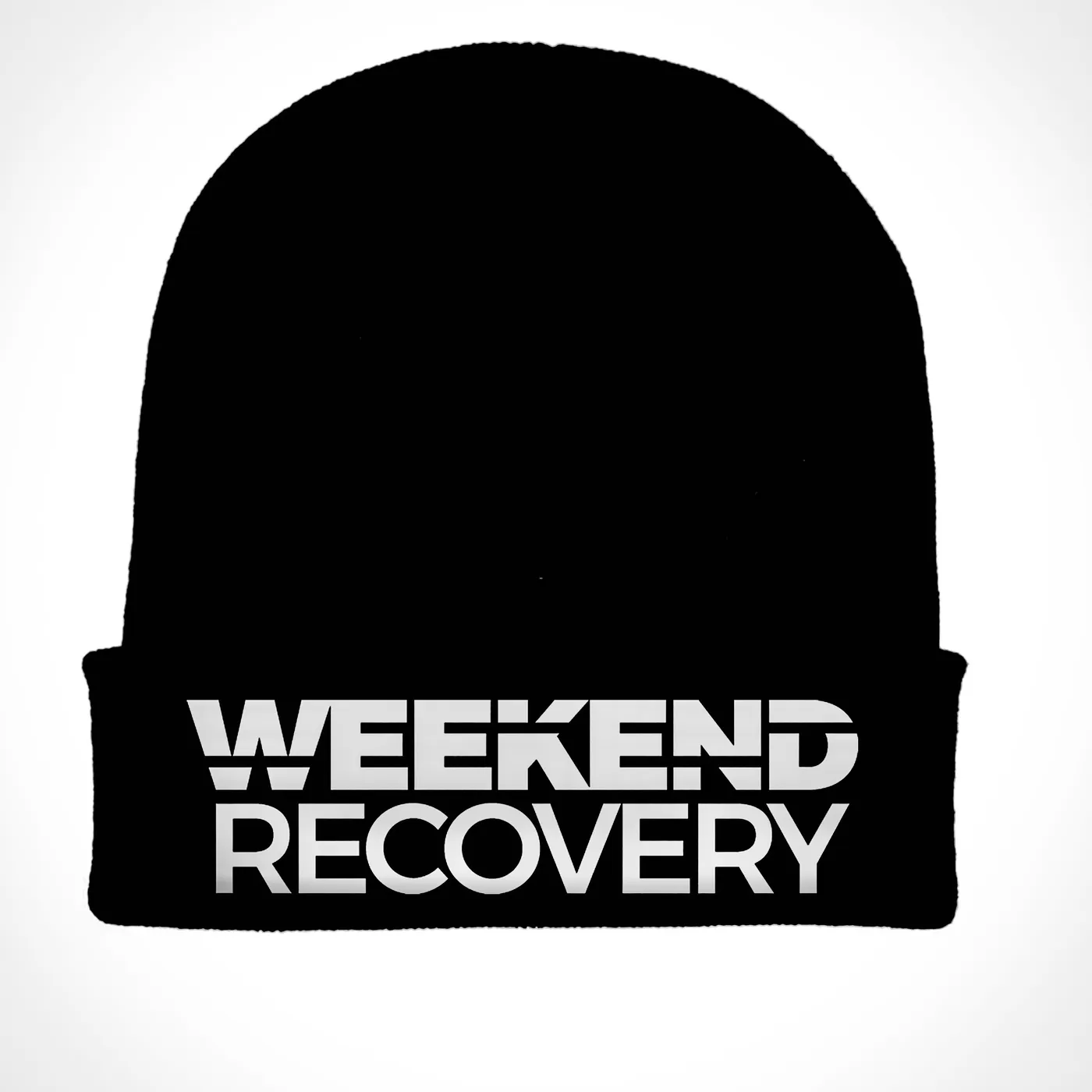 Weekend Recovery - Black Embroidered Logo Beanie
