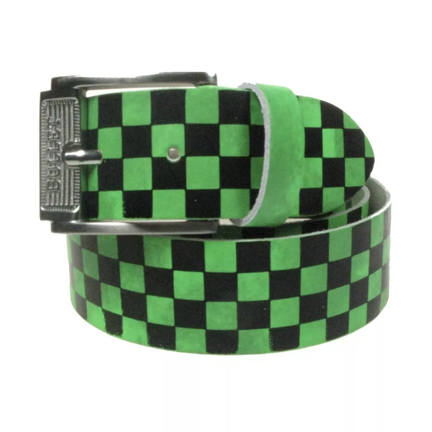 House of Hate "Neon Chequed" Real Leather Belt