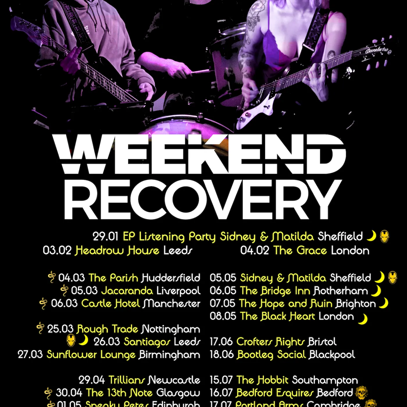 A3 Weekend Recovery - 2022 Tour Dates Poster
