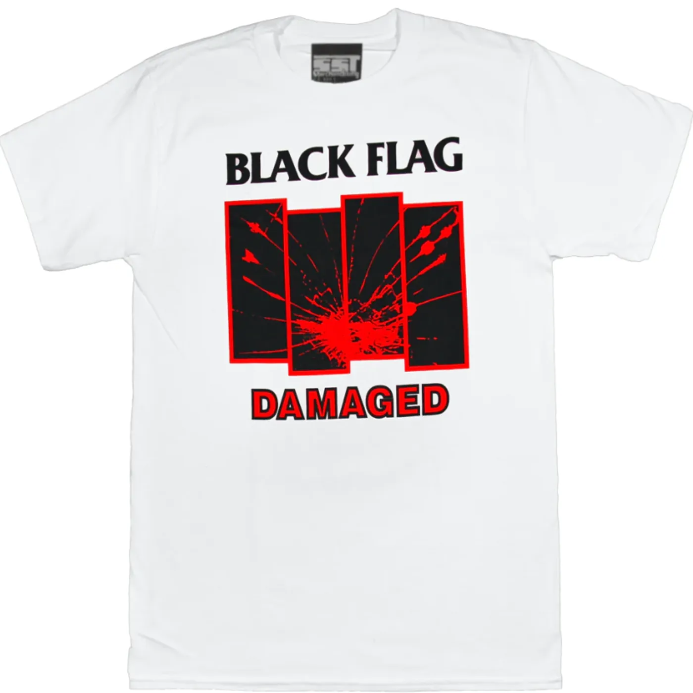 Black Flag - Damaged white T-shirt - Large