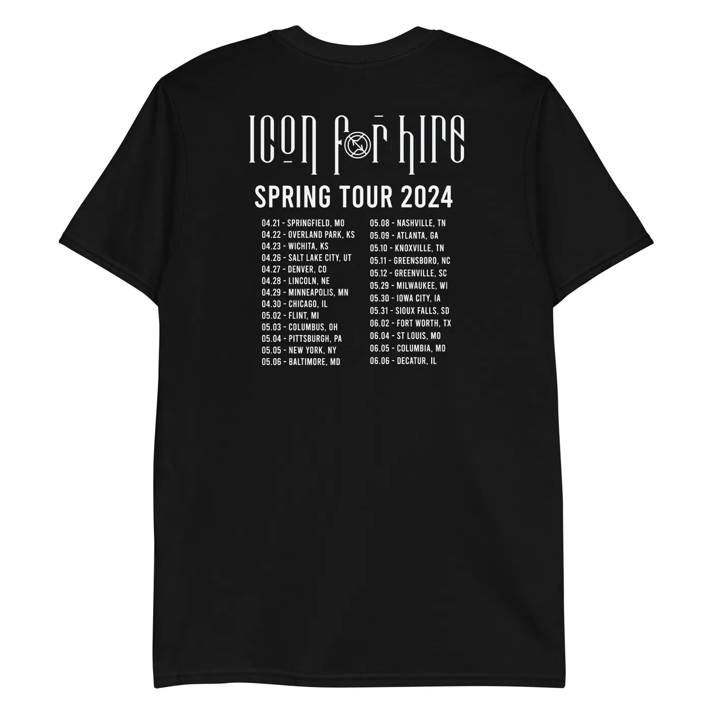 Icon For Hire Spring Tour Glitch Tee