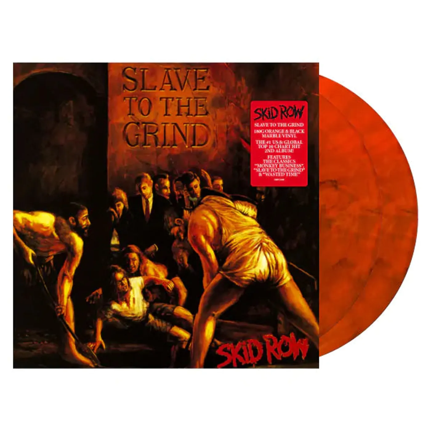 Skid Row Slave To The Grind (Orange & Black Marble/2LP) Vinyl Record