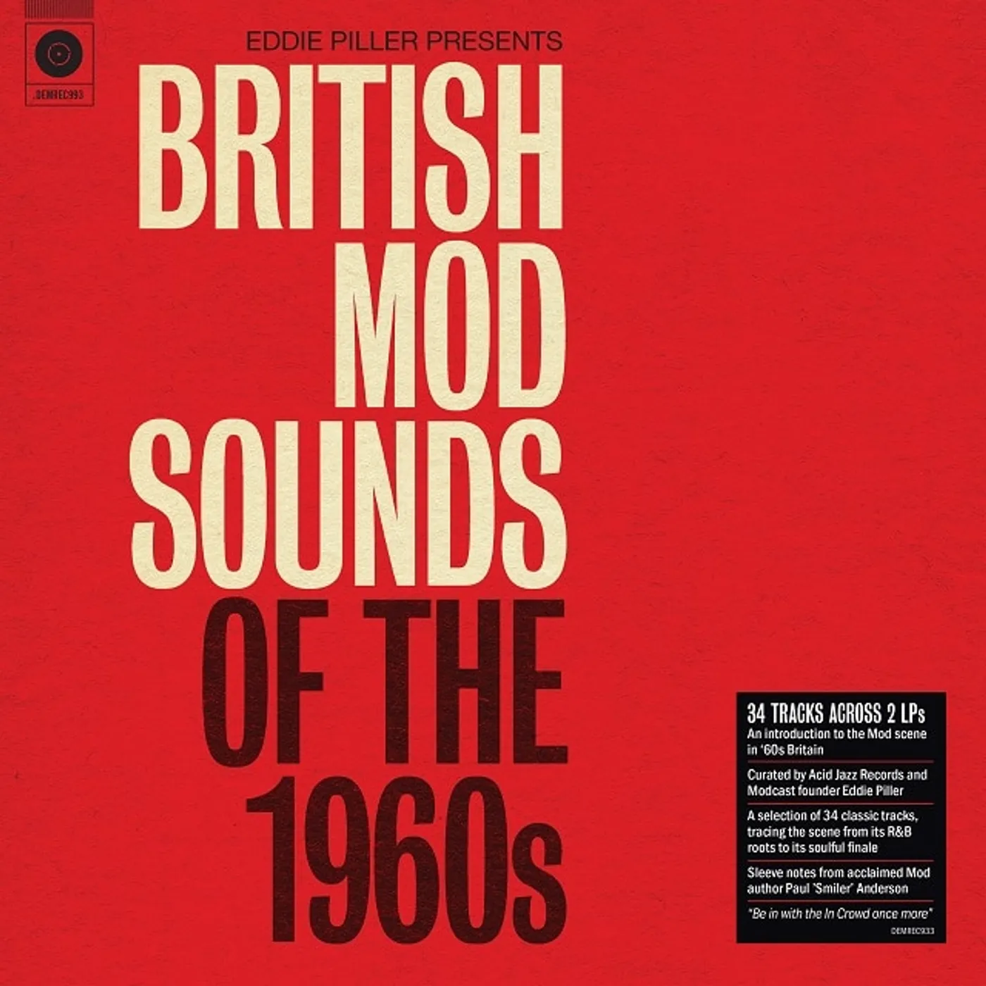 Various Artists  Eddie Piller Presents - British Mod Sounds Of The 1960S (140G/2LP) Vinyl Record