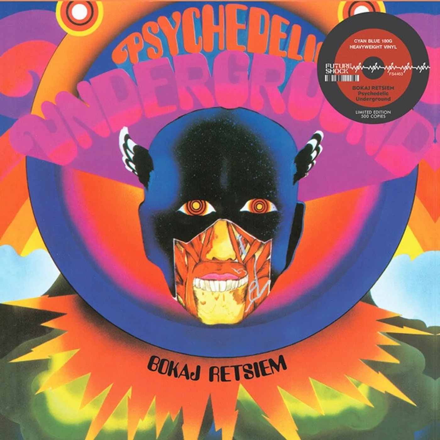 Bokaj Retsiem Psychedelic Underground (Cyan Blue) Vinyl Record