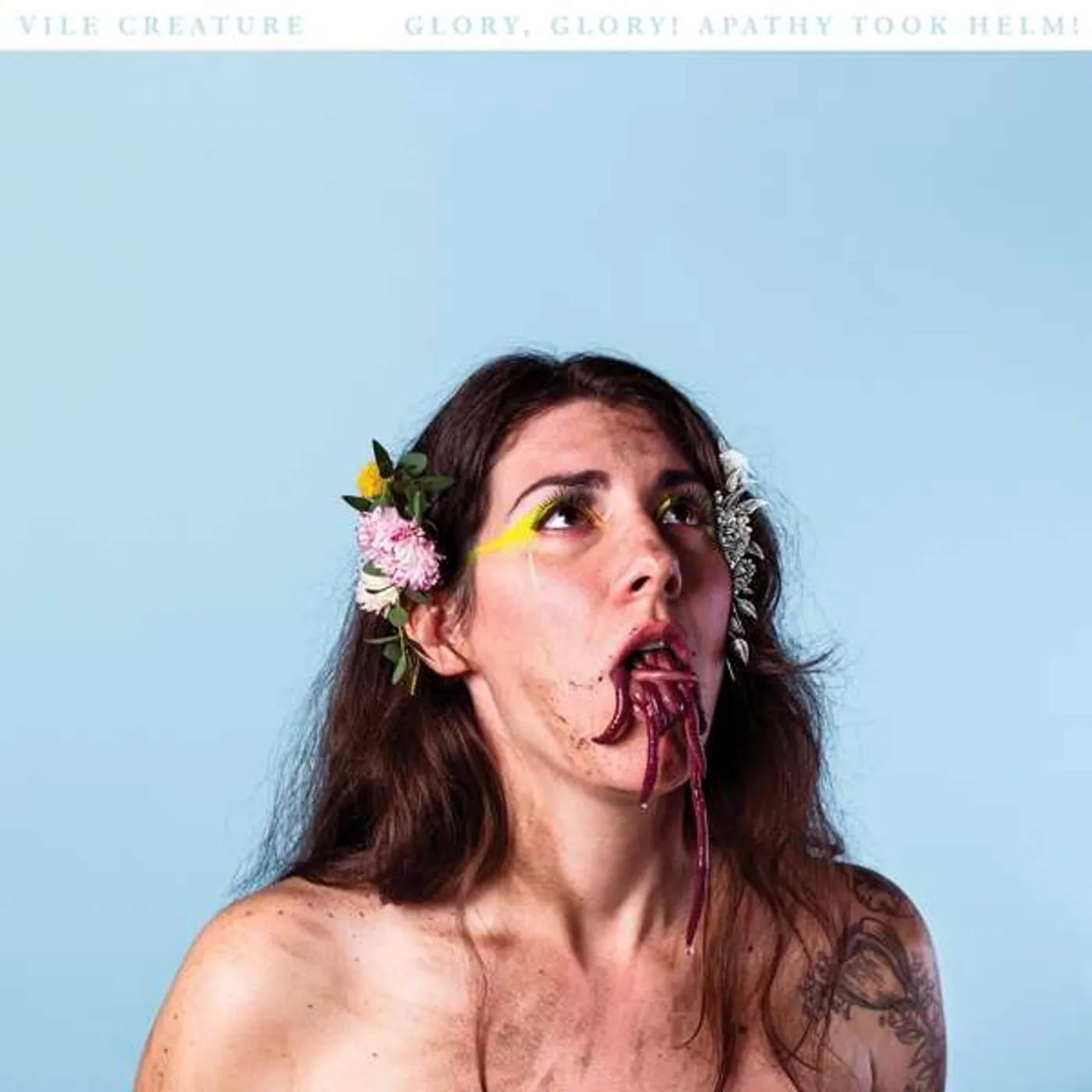 Vile Creature GLORY, GLORY! APATHY TOOK HELM! (TRANSPARENT WHITE VINYL) Vinyl Record