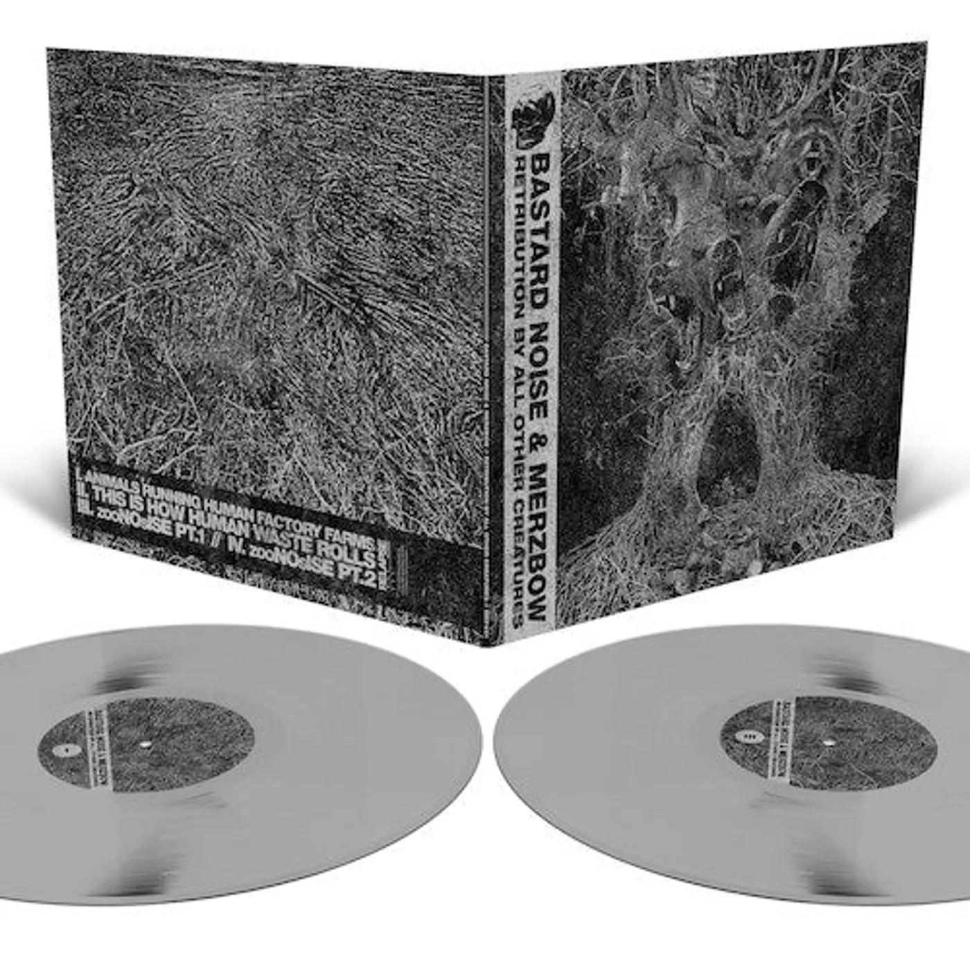 Bastard Noise & Merzbow Retribution By All Other Creatures (Silver Vinyl Record)