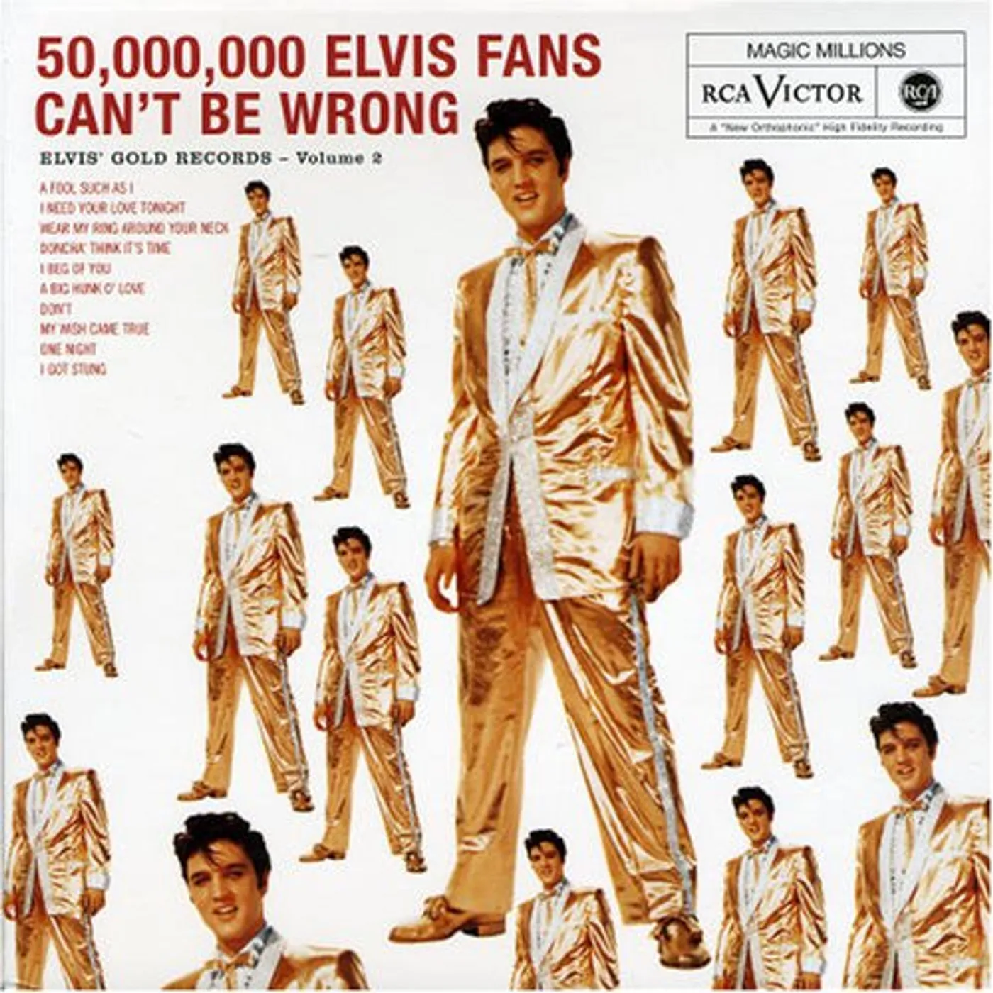 50000 Elvis Presley FANS CAN'T BE WRONG (ELVIS' GOLDS VOL. 2) (4 BONUS TRACKS) Vinyl Record