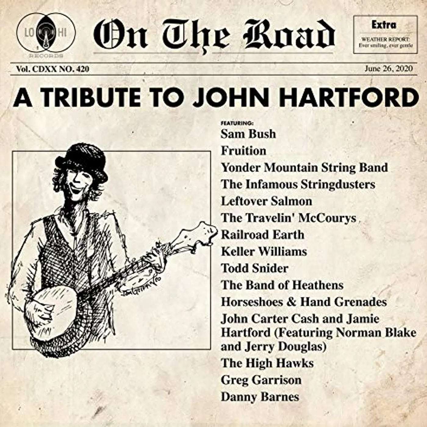 Various Artists  ON THE ROAD: A TRIBUTE TO JOHN HARTFORD (2LP/180G) Vinyl Record