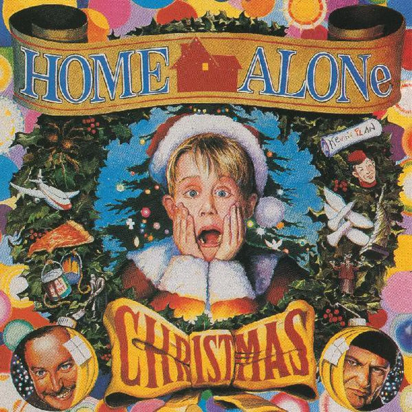 Various Artists  Home Alone Christmas (Clear With Red & Green Christmas Party Swirl vinyl Edition) vinyl record