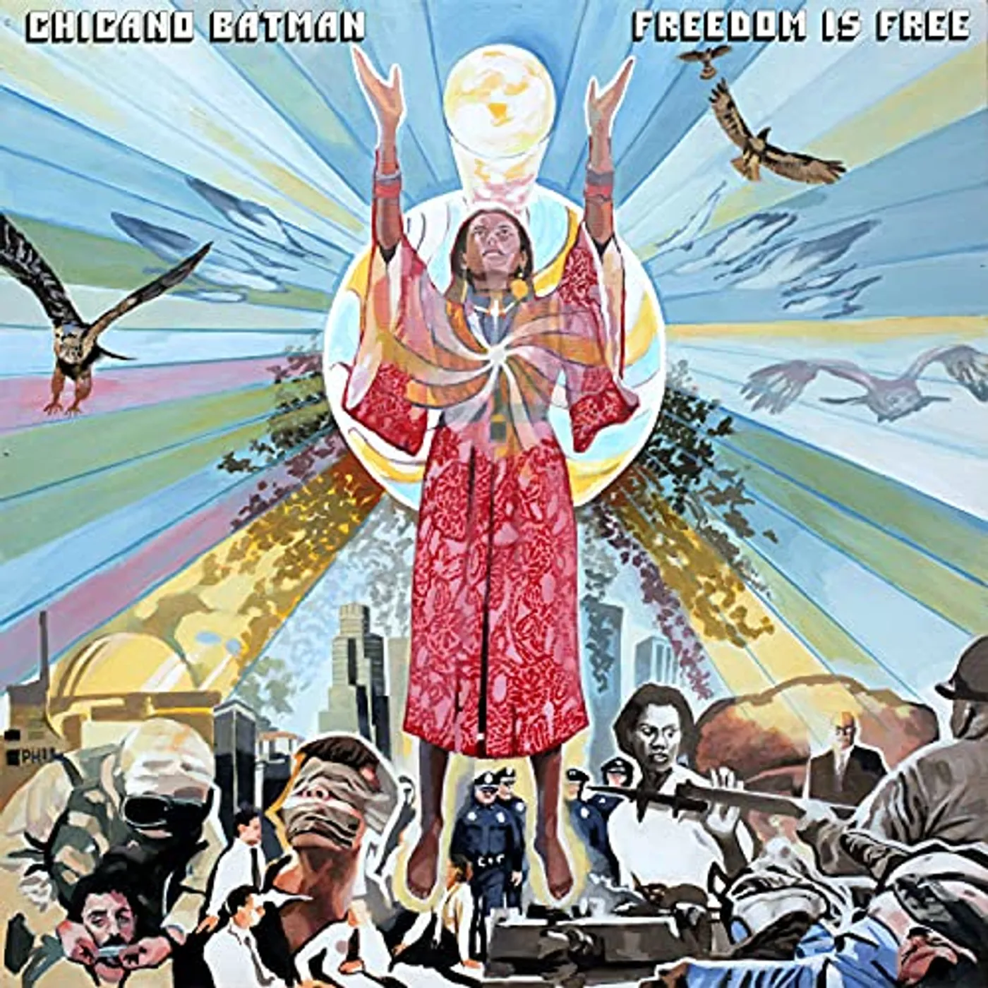 Chicano Batman Freedom Is Free (Pink & Blue Splatter) Vinyl Record