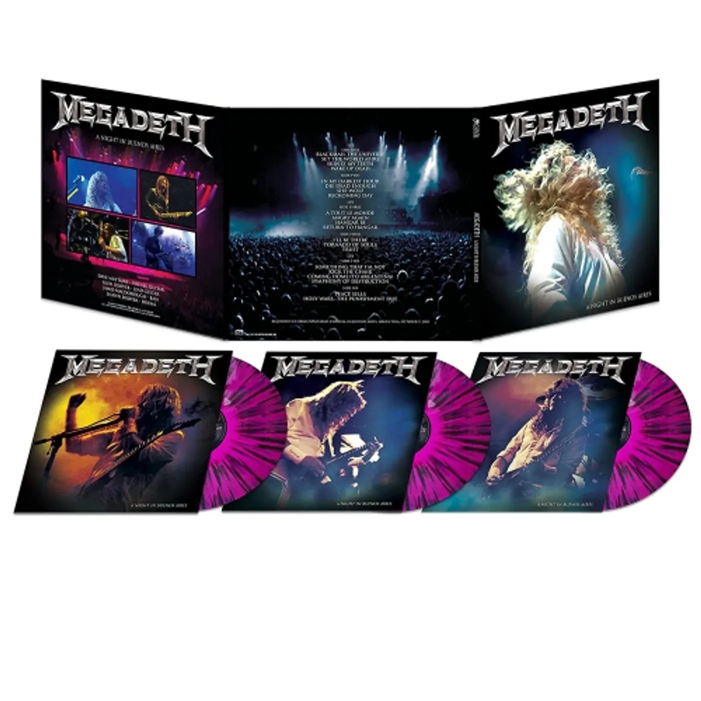 Megadeth NIGHT IN BUENOS AIRES (PURPLE & BLACK SPLATTER VINYL) Vinyl Record