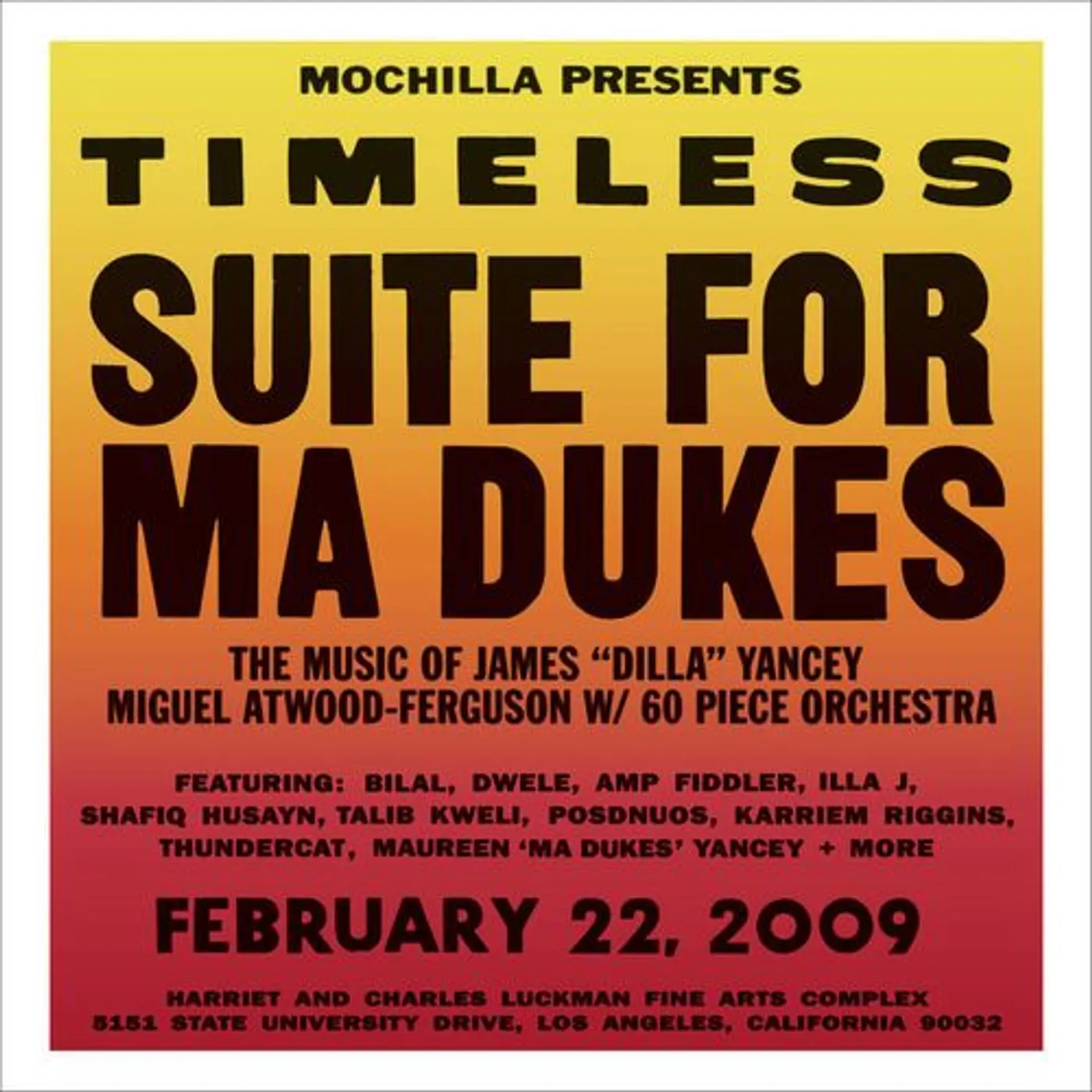 Various Artists  MOCHILLA PRESENTS TIMELESS: SUITE FOR MA DUKES (2LP) Vinyl Record