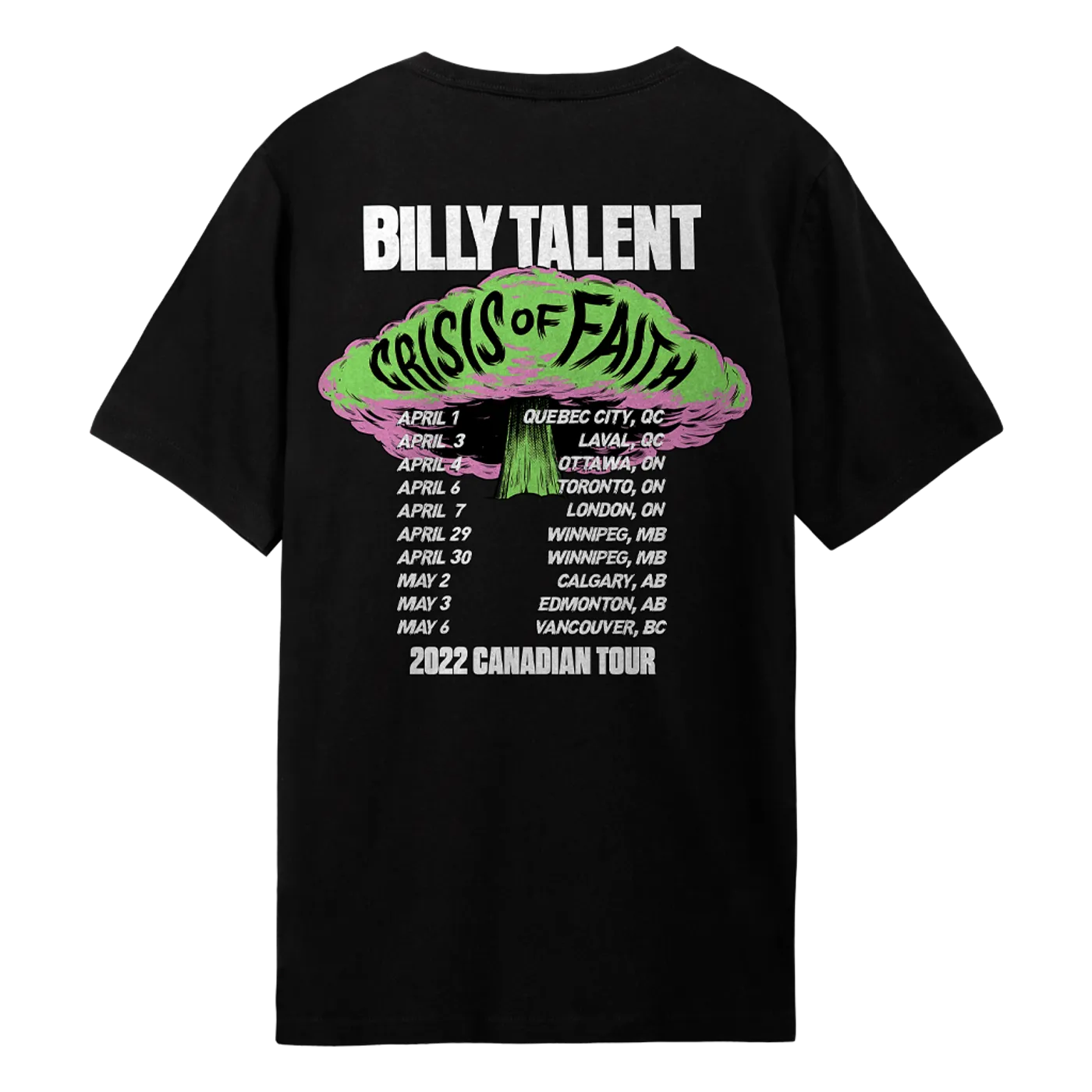 Billy Talent Crisis of Faith 2022 Canadian Tour T-Shirt