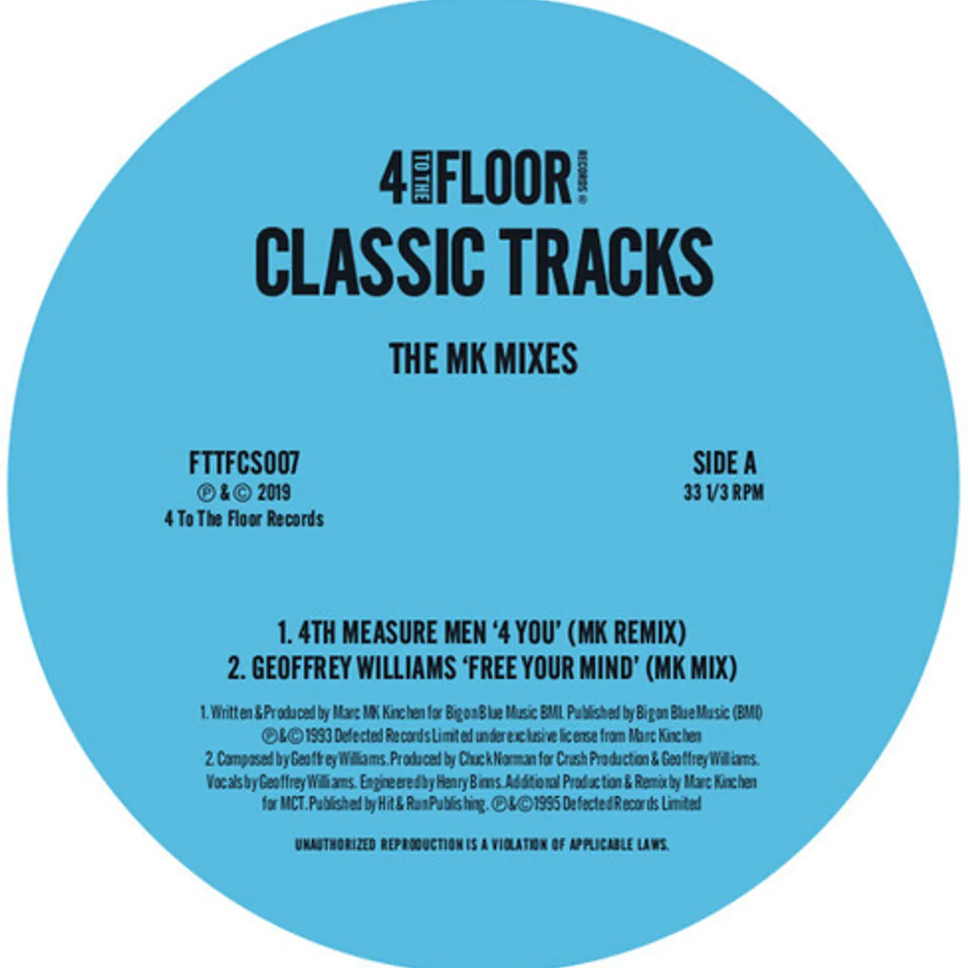 4 TO THE FLOOR CLASSIC TRACKS: THE MK MIXES Vinyl Record