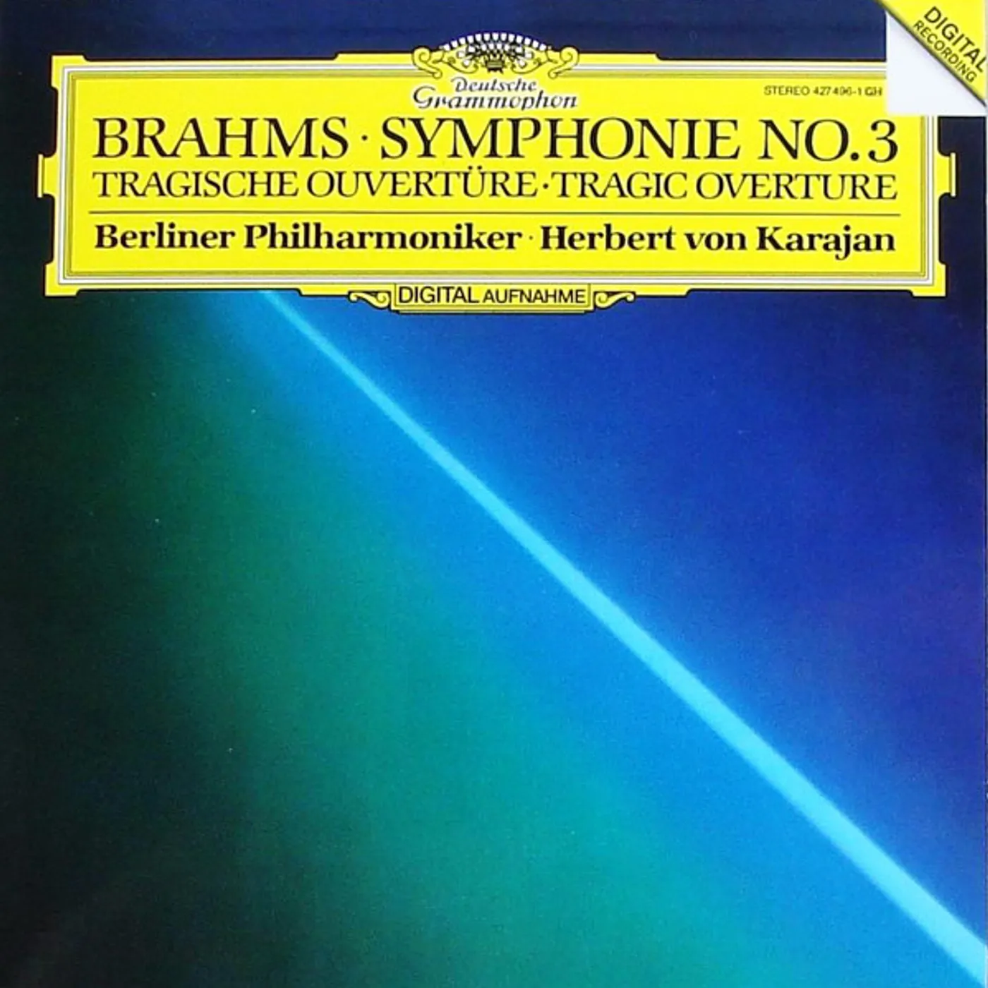 Berlin Philharmonic Orchestra (Herbert Von Karajan) SYMPHONY NO. 3 TRAGIC OVERTURE Vinyl Record