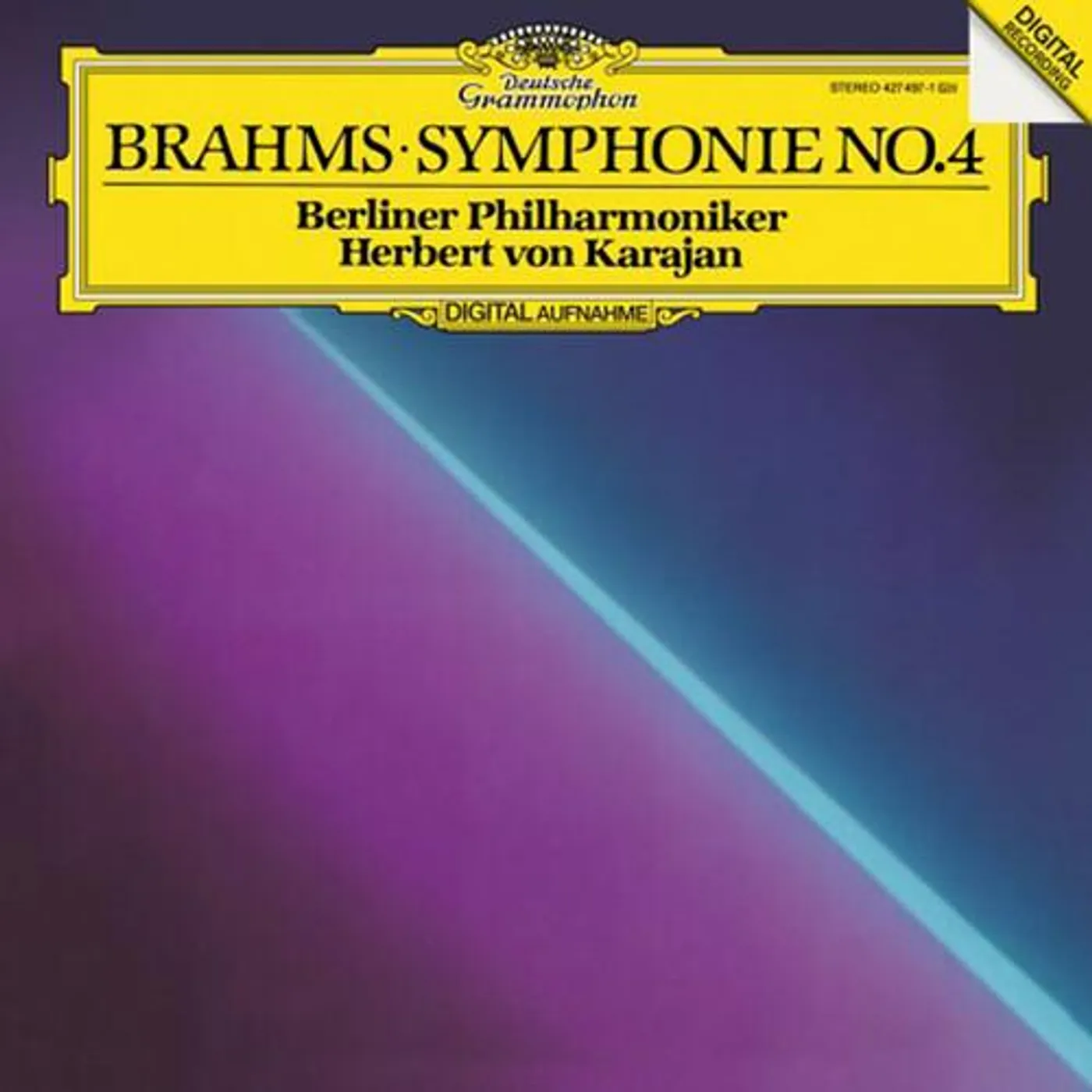 Berlin Philharmonic Orchestra (Herbert Von Karajan) BRAHMS SYMPHONY NO. 4 Vinyl Record